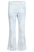 Robell Trousers Joella 09 51577-55087-91 Silver Animal Print Trousers 68cm by robell shop robell at Dotique white patterned trousers front view
