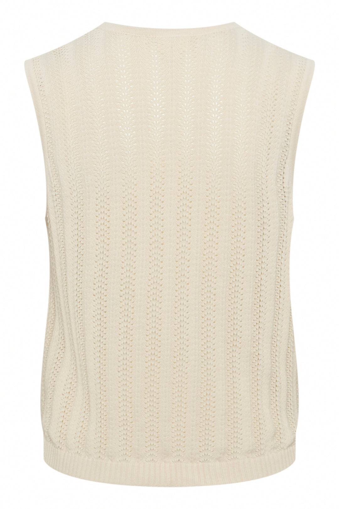 Part Two 30309680 RosellaPW Cotton Knitted Sleeveless Cardigan - Beige