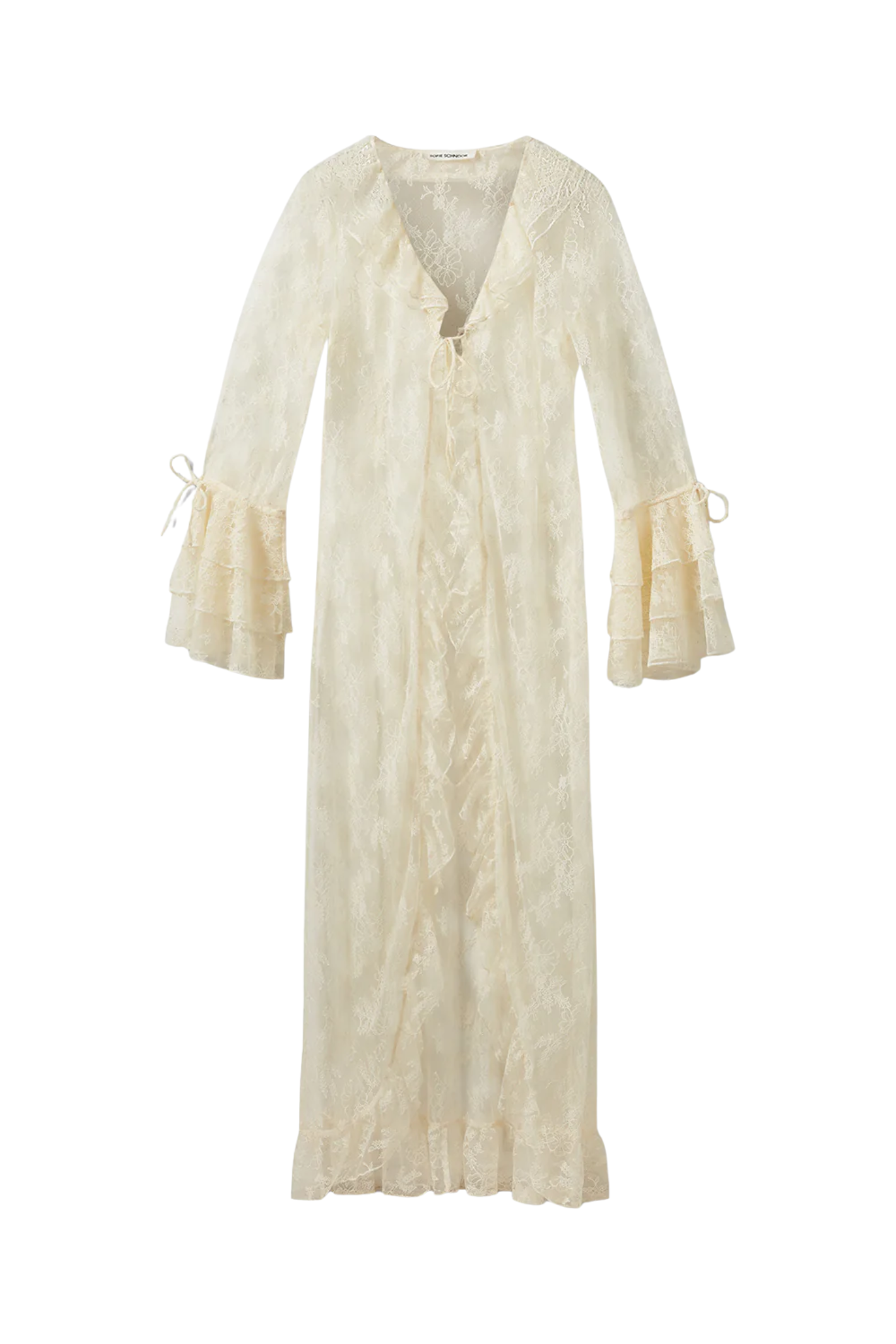 Sofie Schnoor Anastasiasw Lace Robe S262300 in off-white by Sofie Schnoor, shop Sofie Schnoor at Dotique