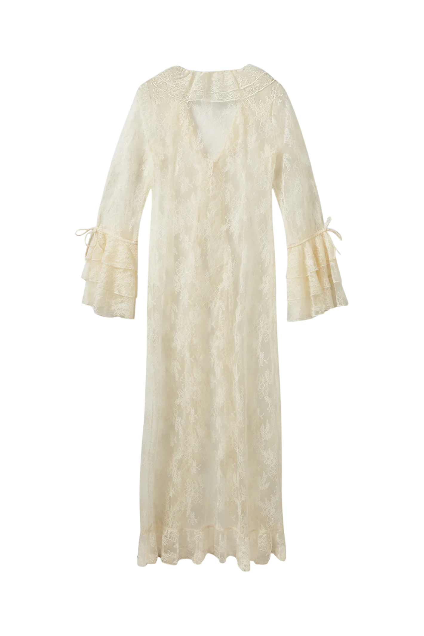 Sofie Schnoor Anastasiasw Lace Robe S262300 in off-white by Sofie Schnoor, shop Sofie Schnoor at Dotique