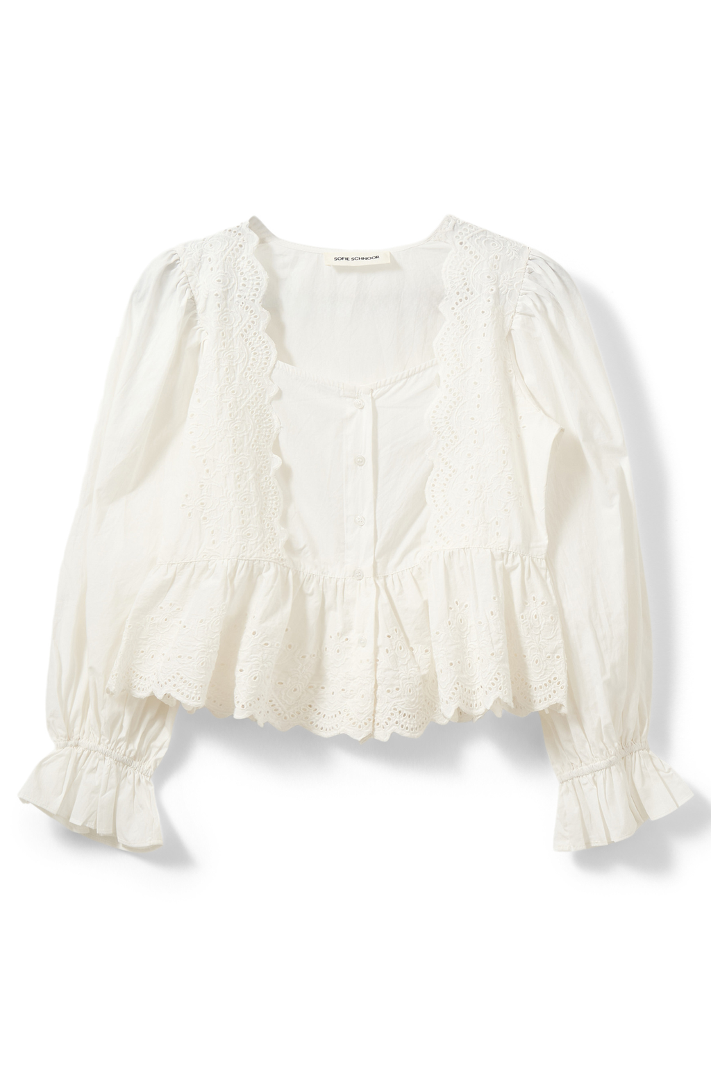 The Sofie Schnoor S261185 Ariasw Broderie Anglaise Shirt is a beautifully feminine piece with timeless appeal. Shop Sofie Schnoor at Dotique.