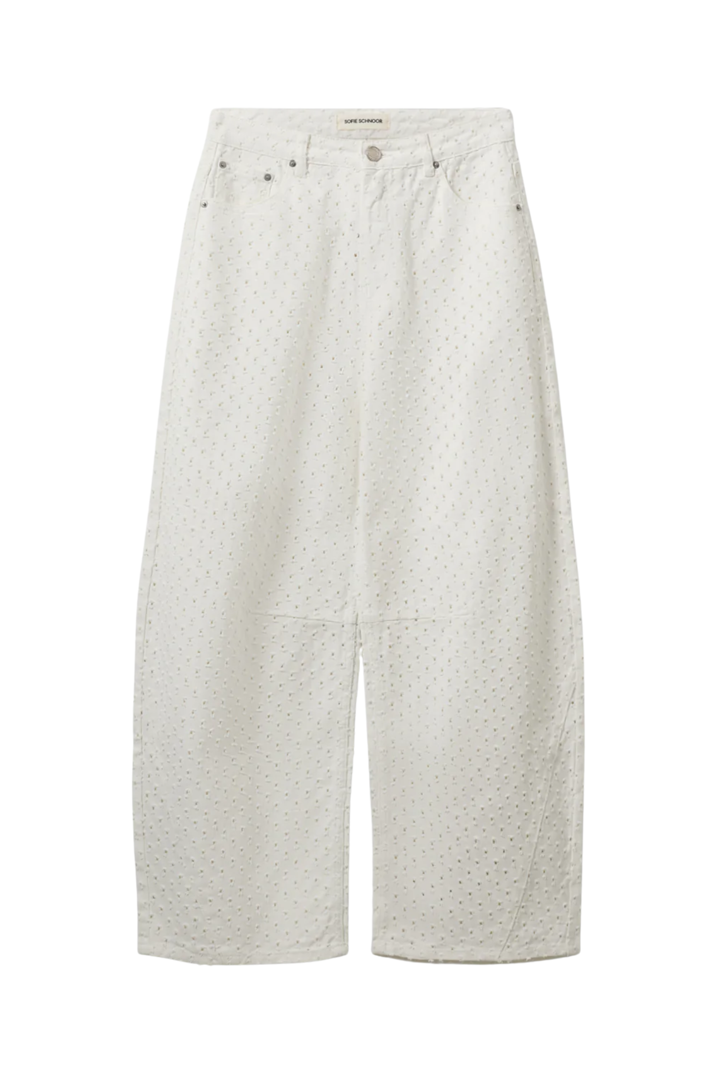 Sofie Schnoor Tomirsw Barrel Shape Jeans S262187 in off-white by Sofie Schnoor shop Dotique