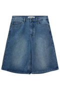 Front view of Sofie Schnoor SNOS727 Stokesw Shorts – Denim Blue by Sofie Schnoor, shop at Dotique