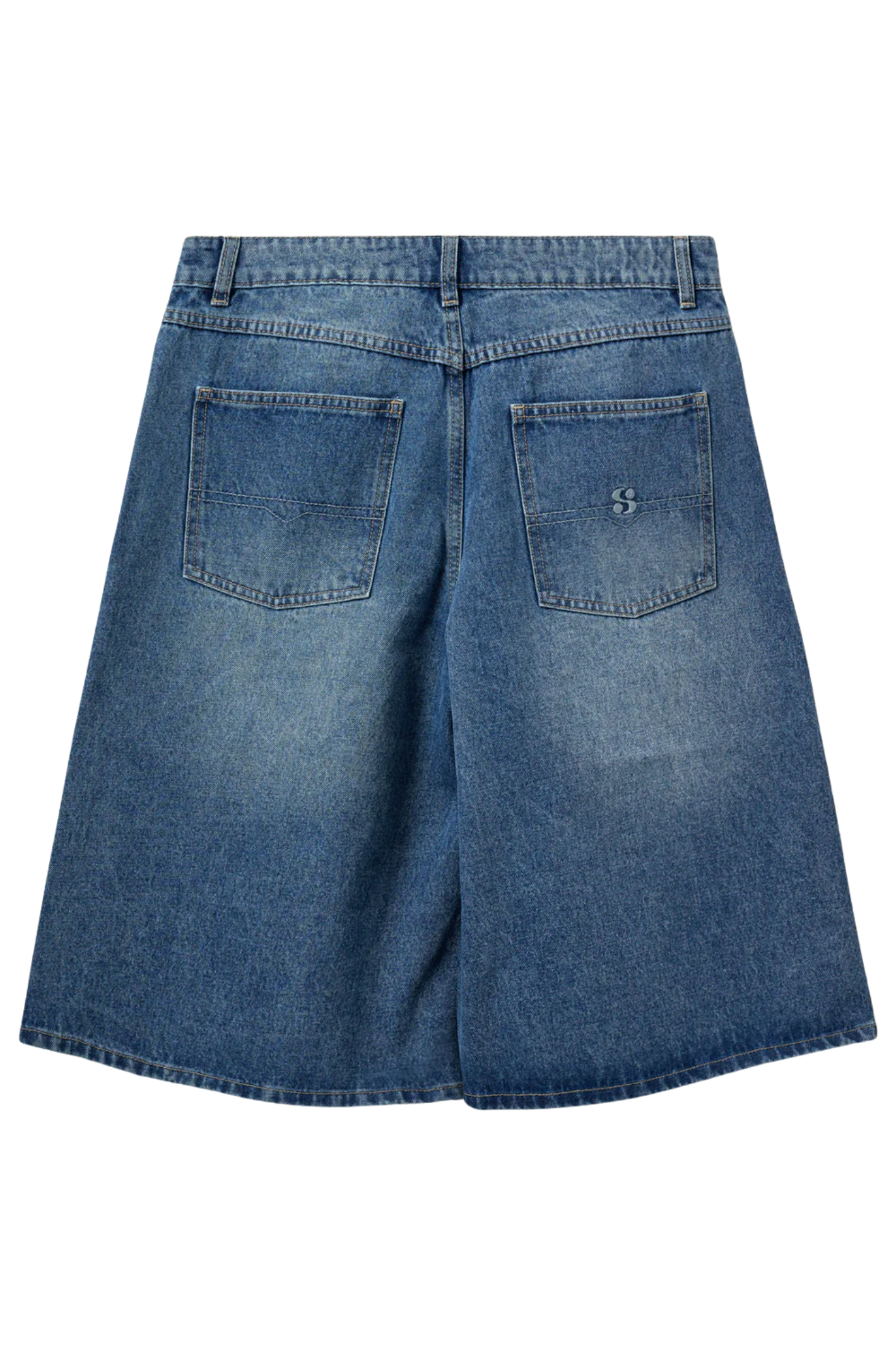 Back view of Sofie Schnoor SNOS727 Stokesw Shorts – Denim Blue by Sofie Schnoor, shop Sofie Schnoor at Dotique