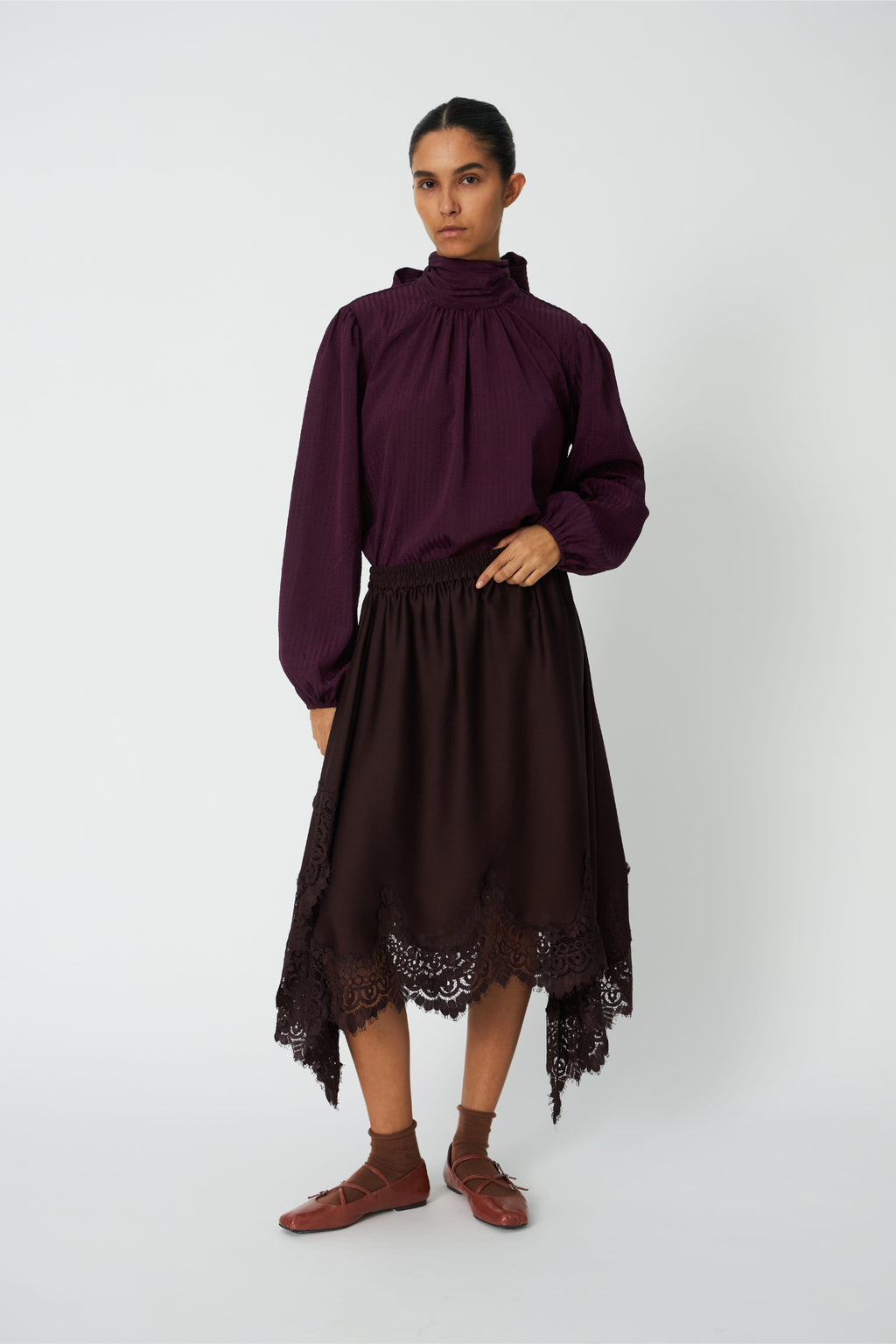 Stella Nova Bow Blouse Beetroot