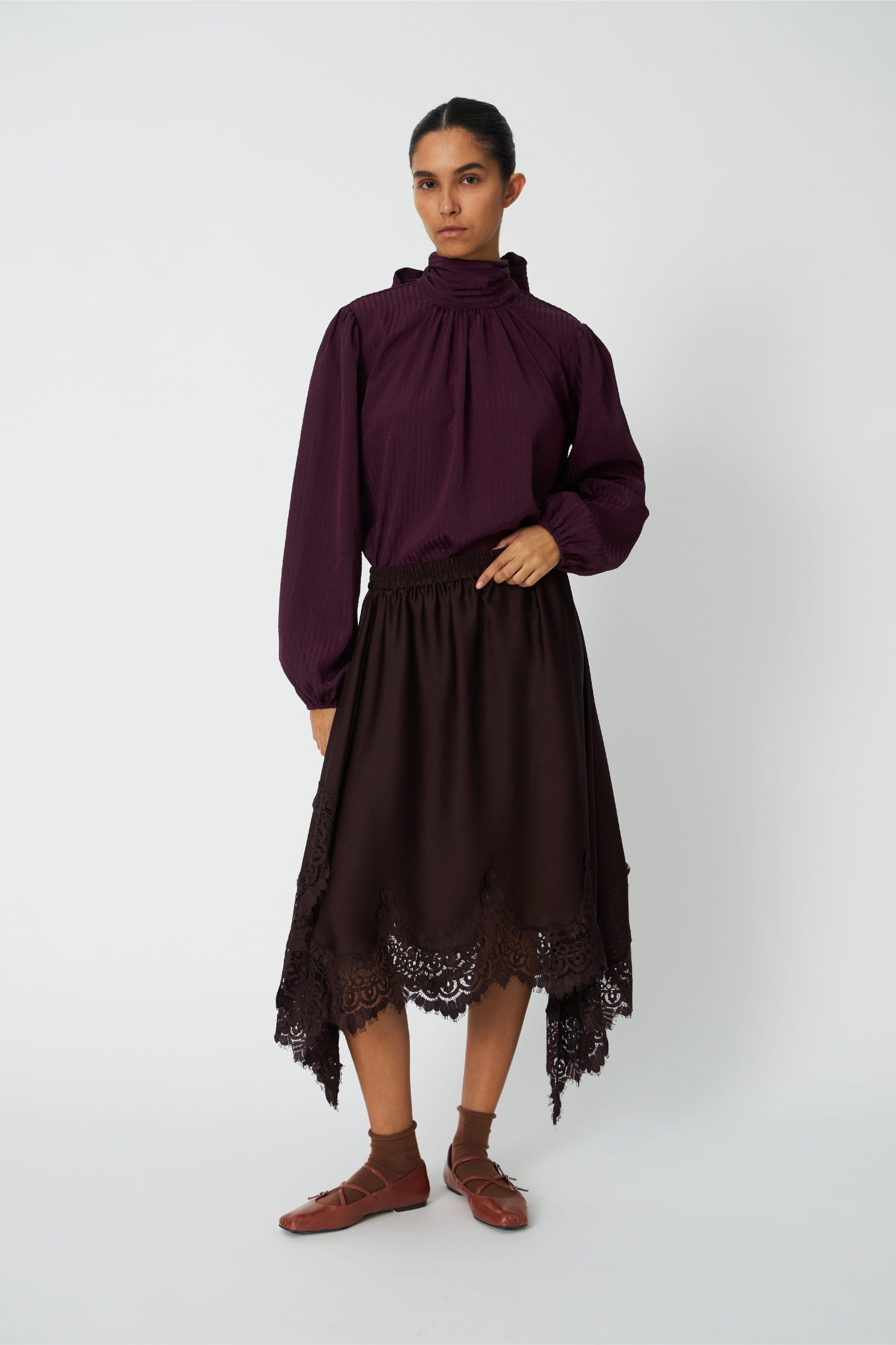 Stella Nova Bow Blouse Beetroot