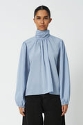 Stella Nova Bow Blouse Down Blue