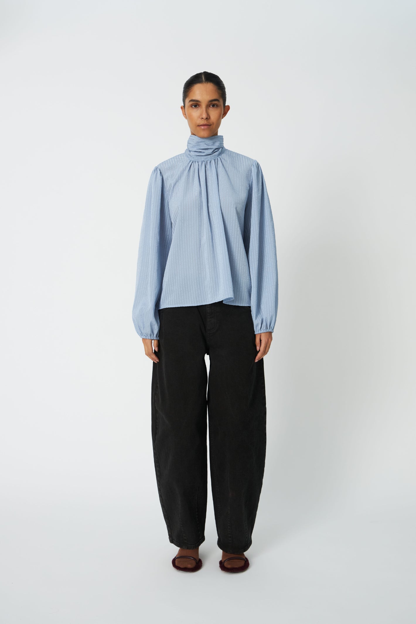 Stella Nova Bow Blouse Down Blue