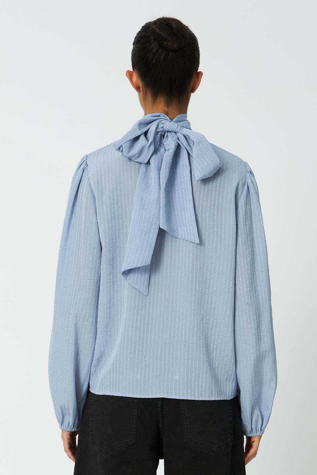 Stella Nova Bow Blouse Down Blue