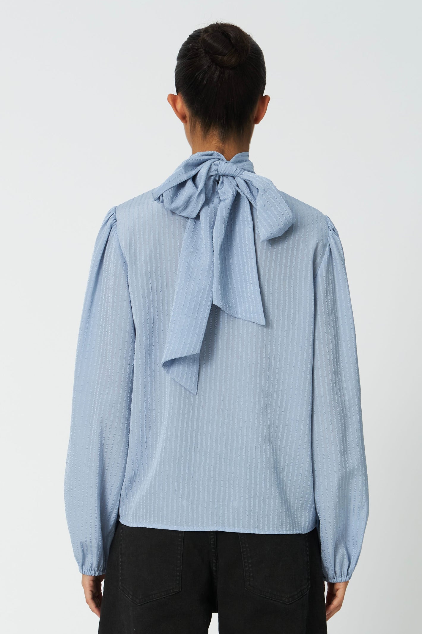Stella Nova Bow Blouse Down Blue