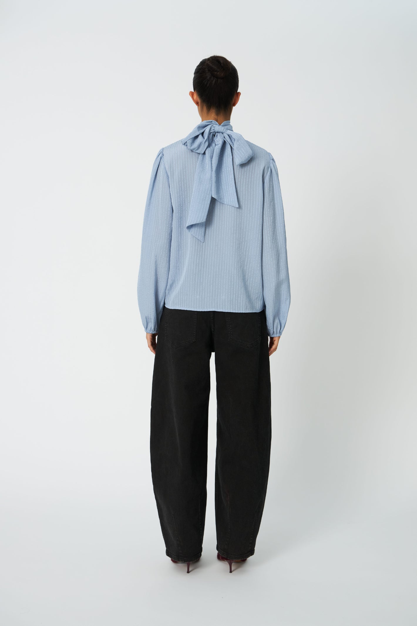 Stella Nova Bow Blouse Down Blue