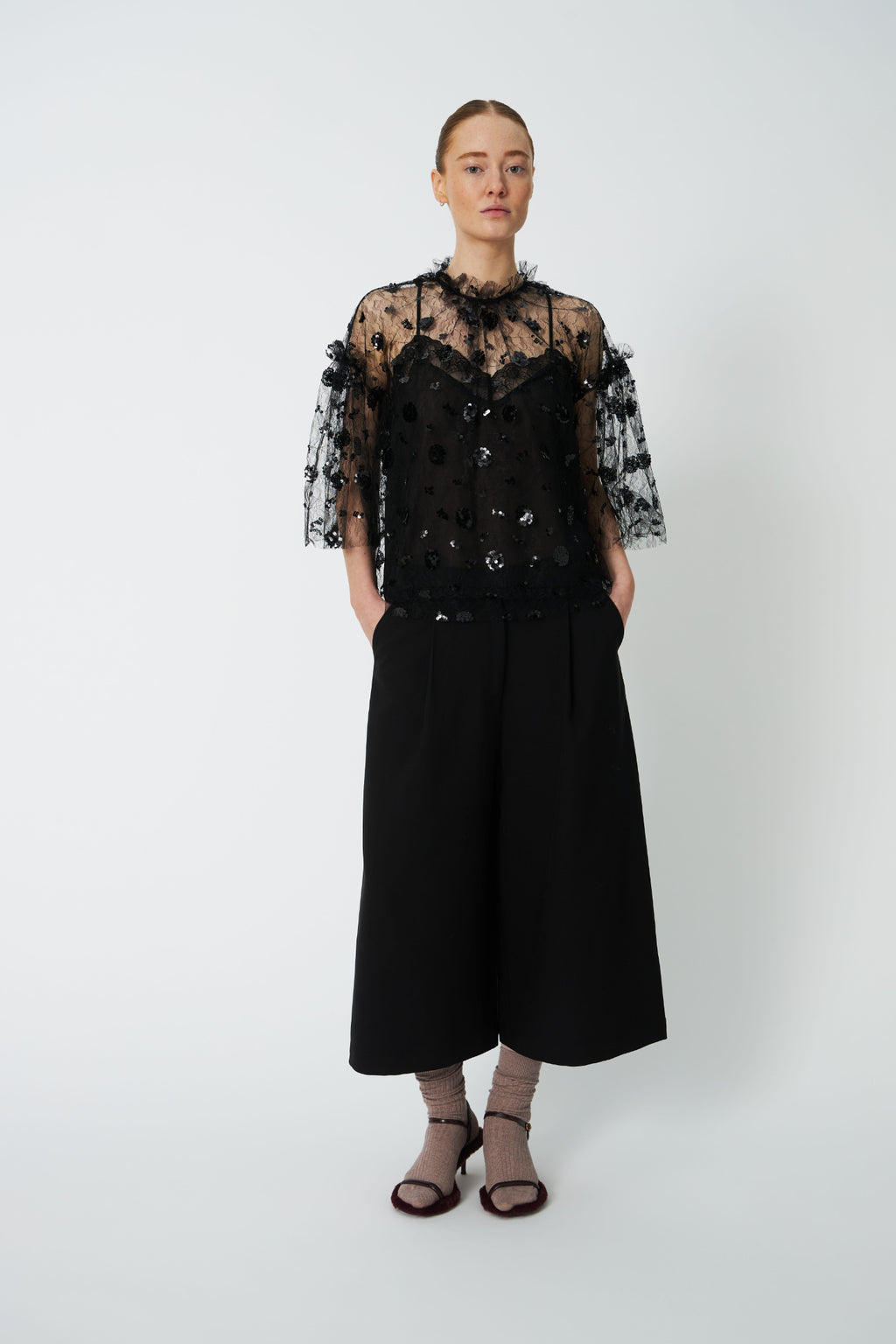 Stella Nova Sequins Mesh Blouse