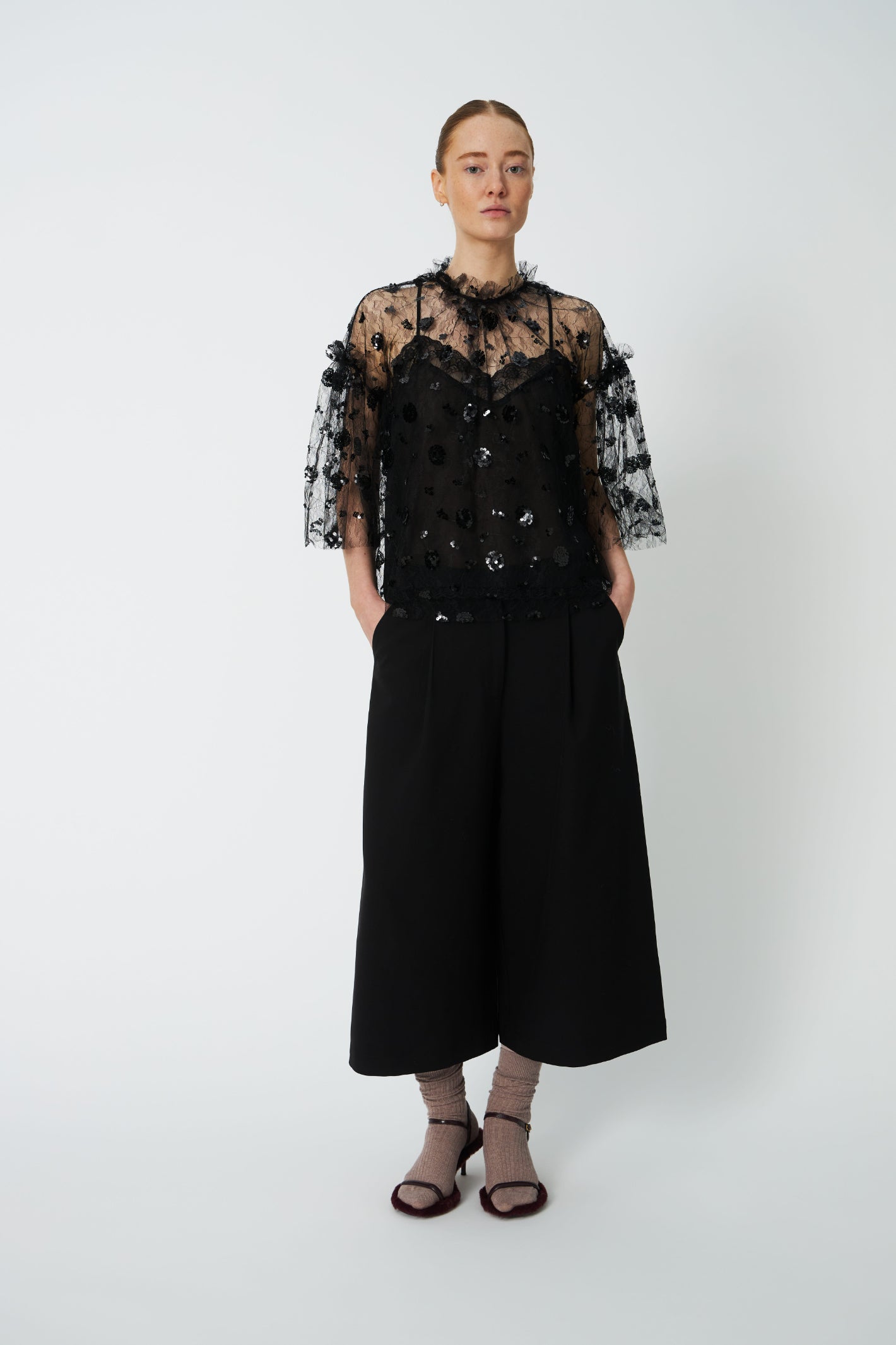 Stella Nova Sequins Mesh Blouse