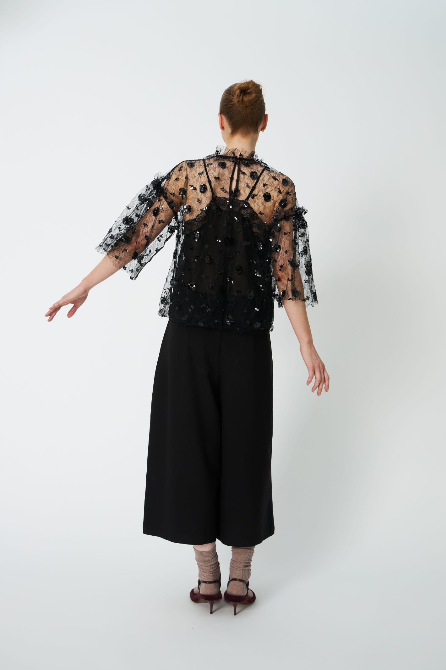 Stella Nova Sequins Mesh Blouse