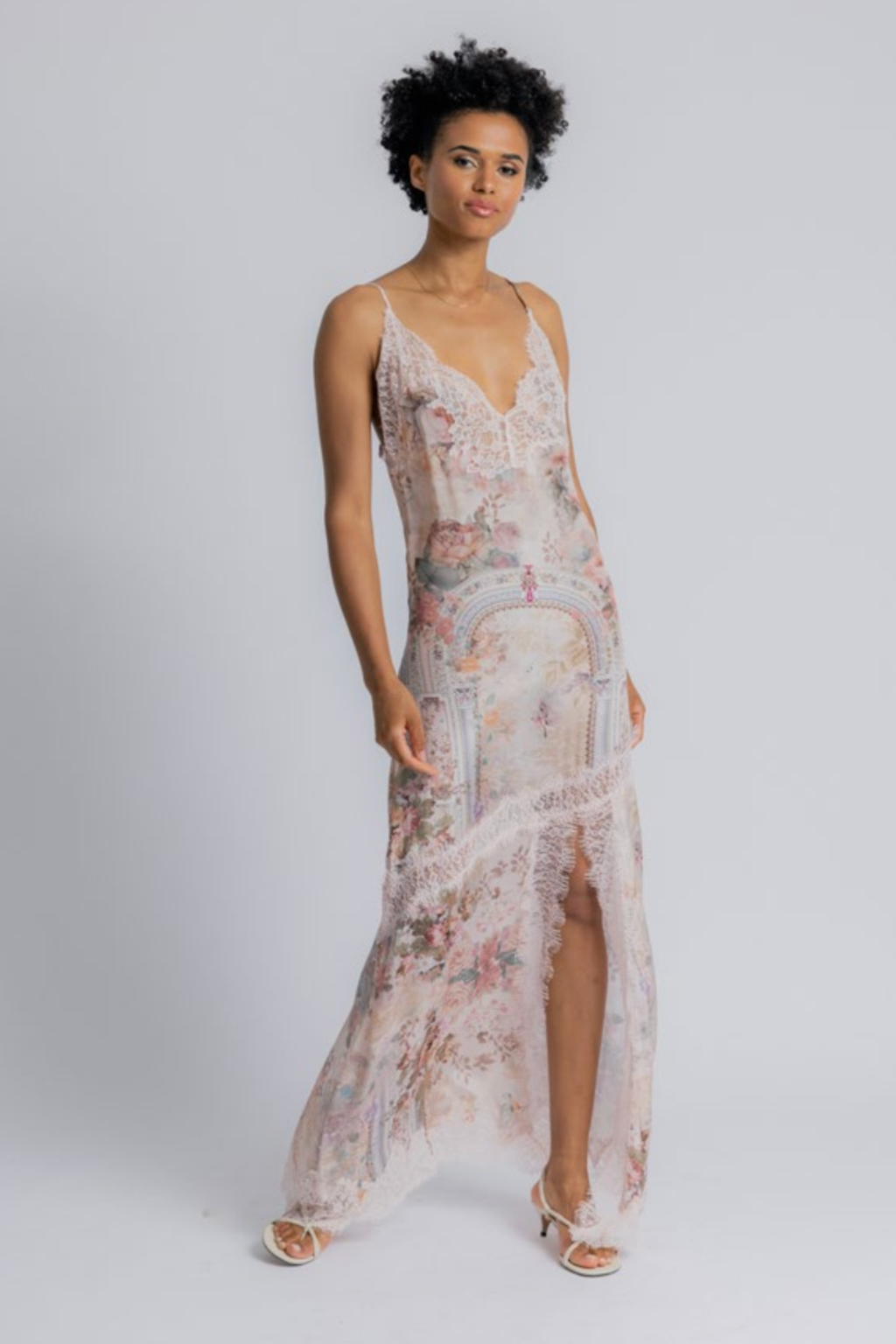 Model wearing Dream Catcher Eugenia Dress Decorative Flowers by Dream Catcher, shop the vendor at Dotique online.