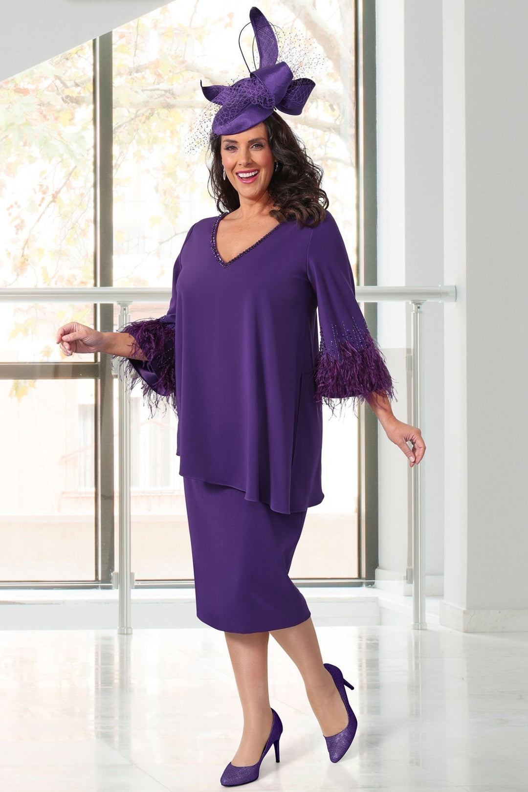 Dressed Up By Veromia DU615E Grape Purple Occasion Dress - Dotique - Dressed Up