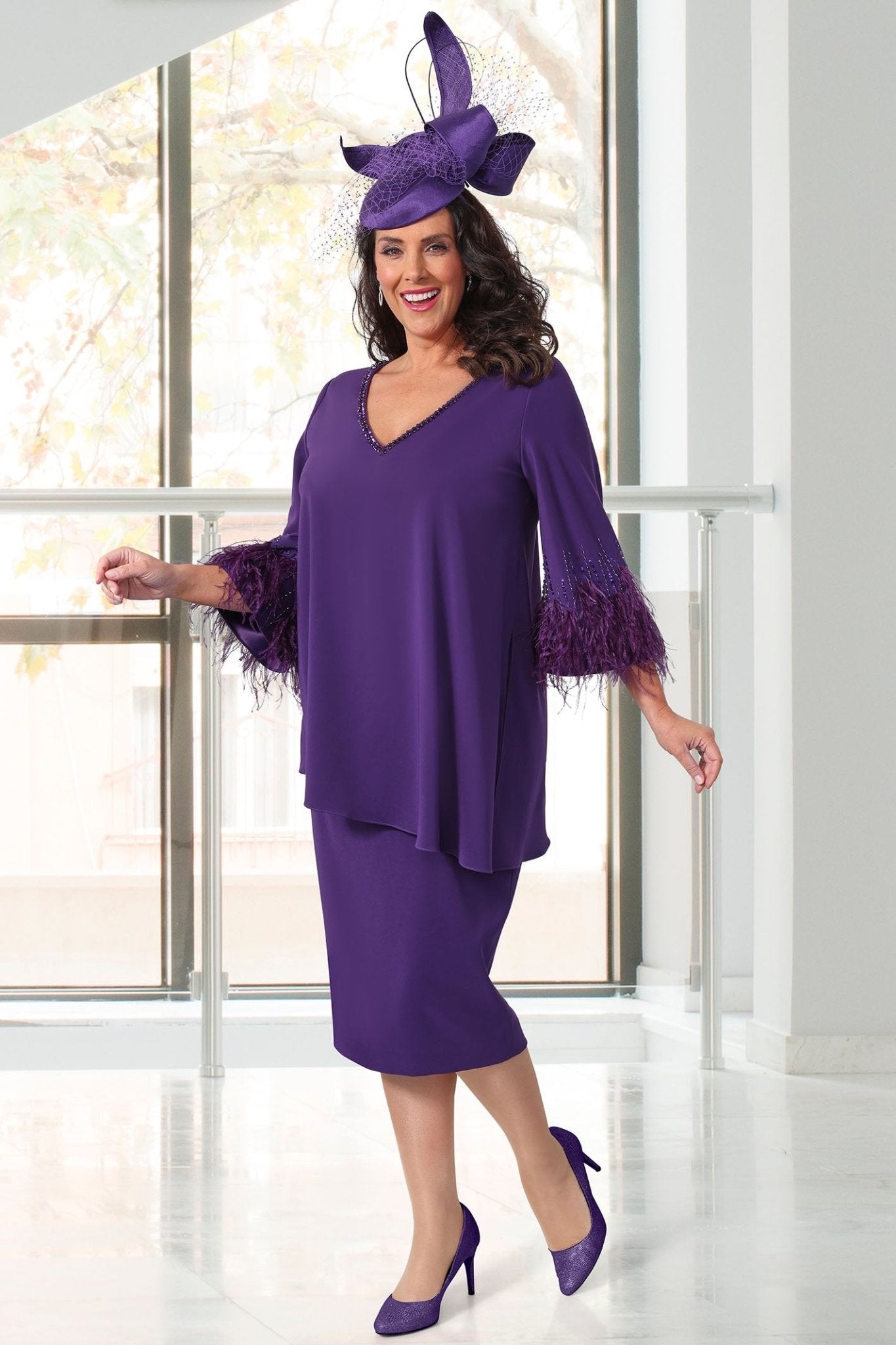 Dressed Up By Veromia DU615E Grape Purple Occasion Dress - Dotique - Dressed Up