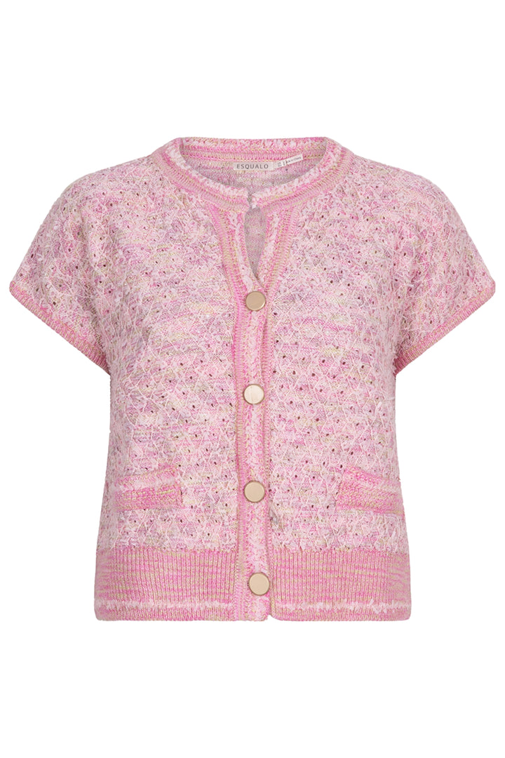 squalo-02013-short-sleeve-fancy-knit-pink-cardigan-Dotique-