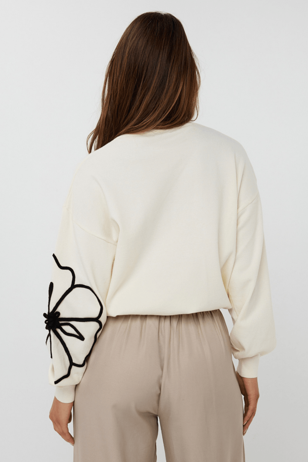 EsQualo 02505 Off White Jumper Tape Flower Patch - Dotique - EsQualo