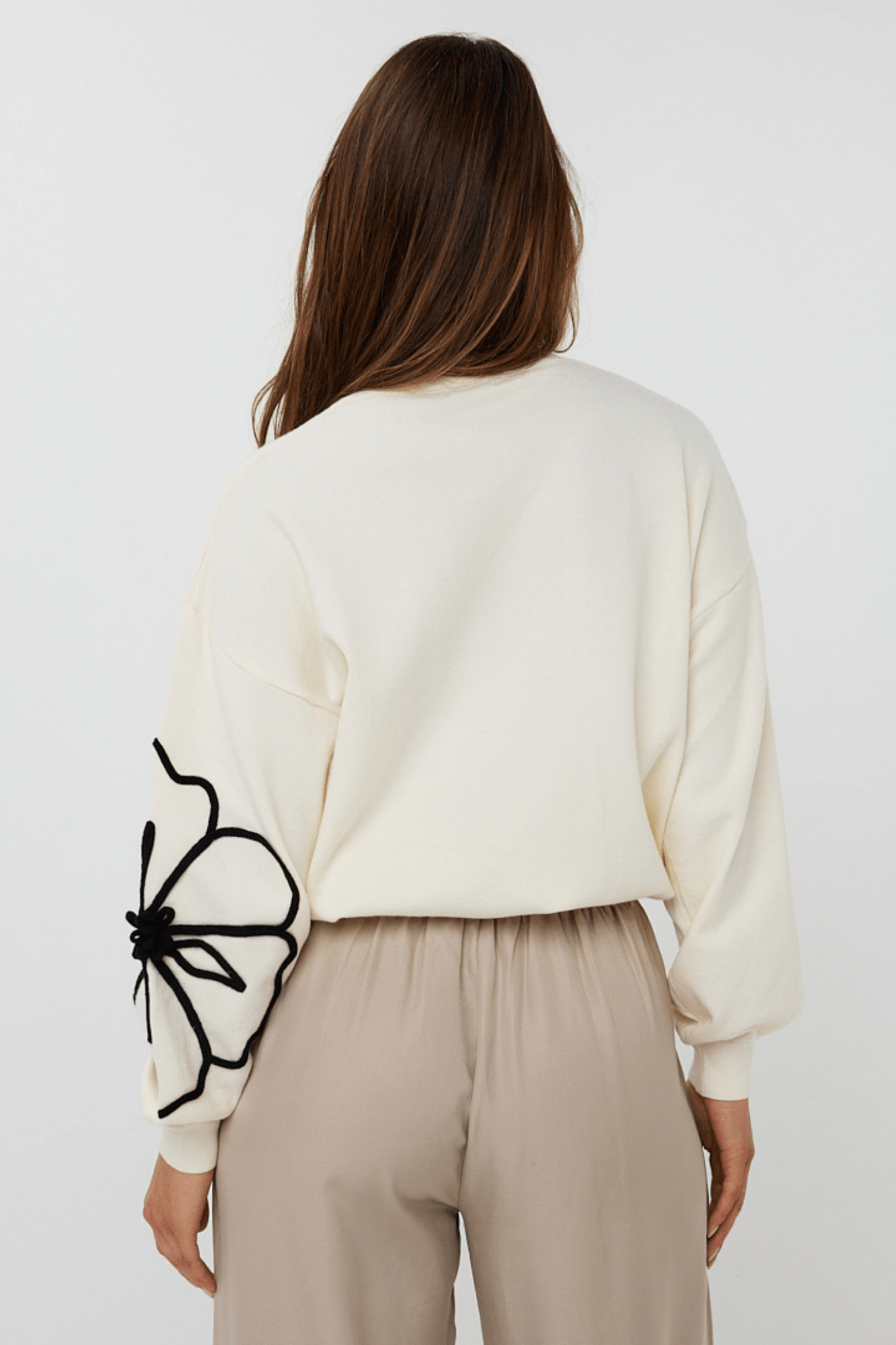 EsQualo 02505 Off White Jumper Tape Flower Patch - Dotique - EsQualo