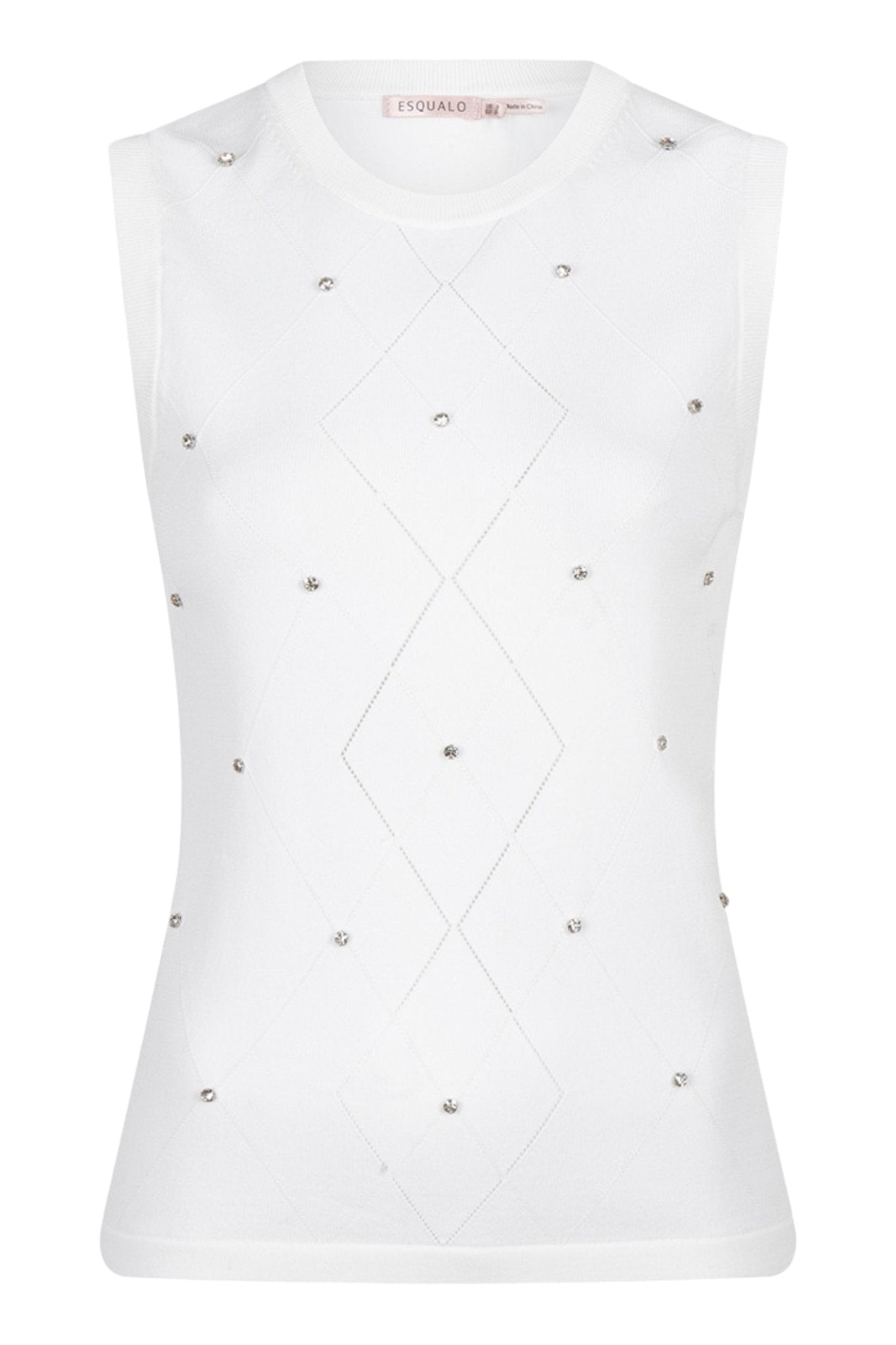 esqualo-07000-sweater-sleeveless-knit-with-embellishment-Dotique-