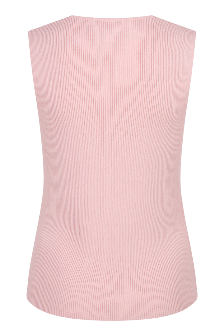 esqualo-07014-v-neck-button-sleeveless-top-in-pink