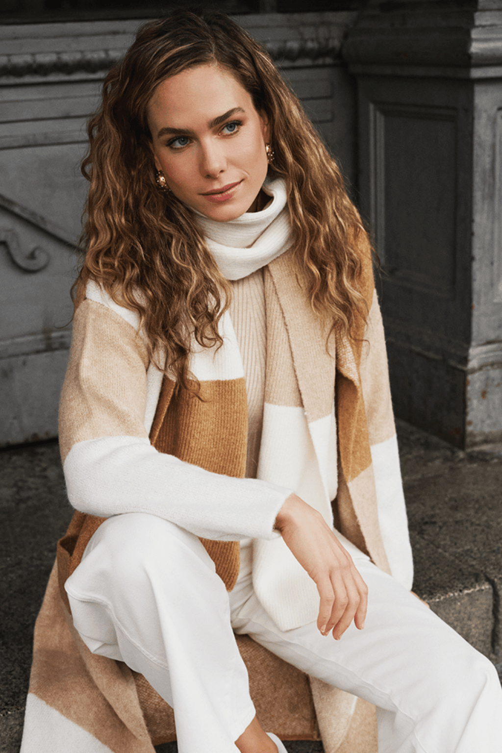 EsQualo 18509 Sand Scarf Colour Blocks - Dotique - EsQualo