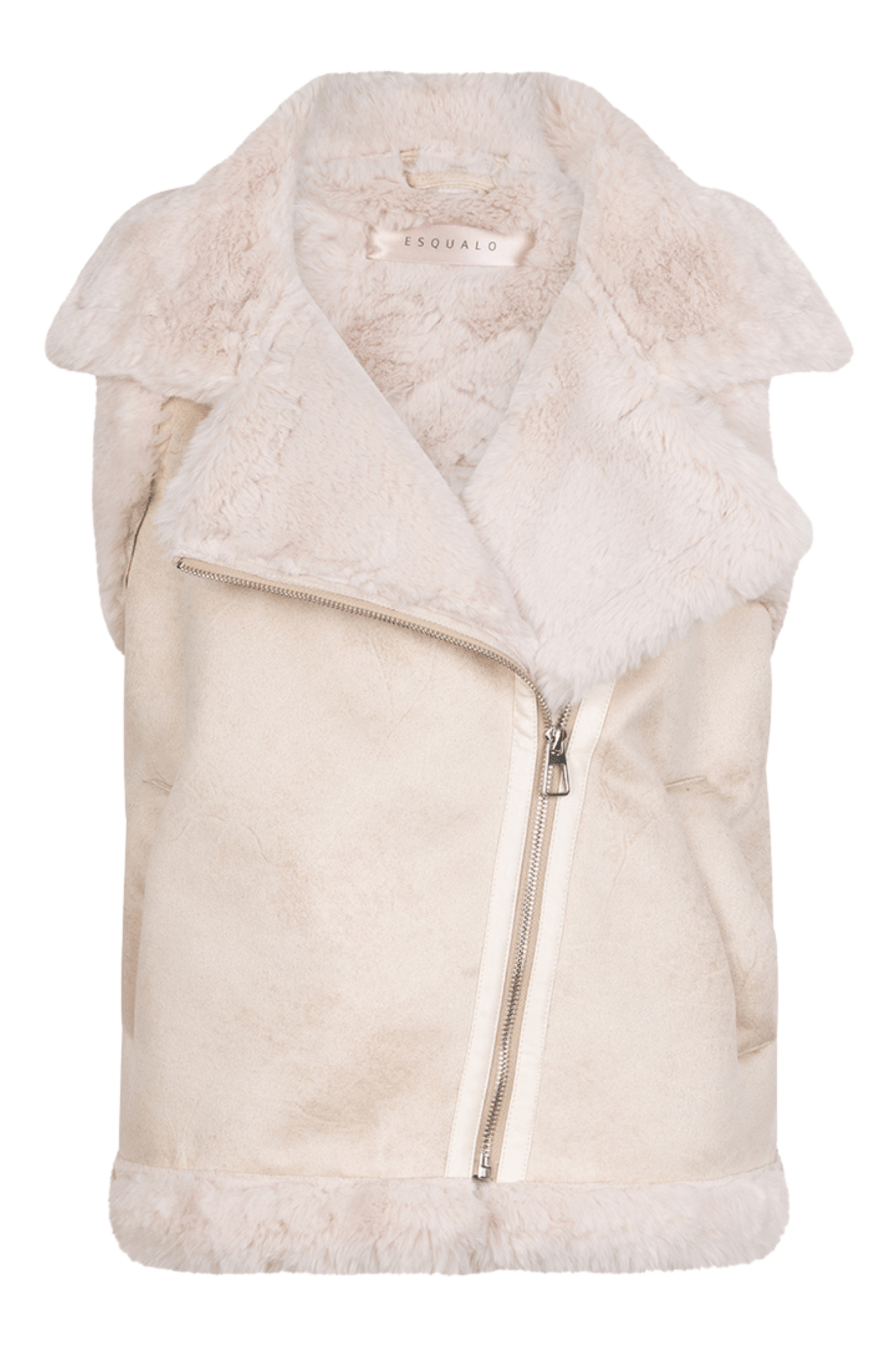 EsQualo 37502 Beige Gillet Fur - Dotique - EsQualo