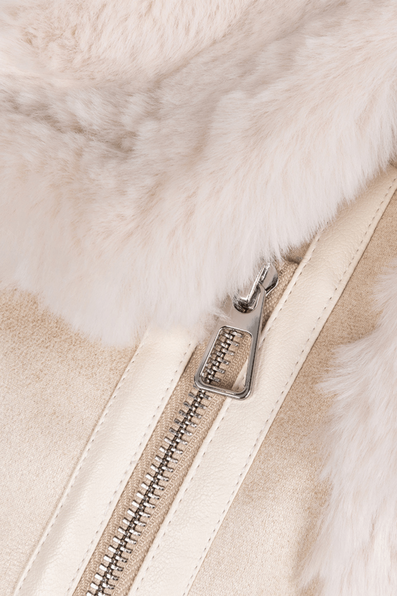 EsQualo 37502 Beige Gillet Fur - Dotique - EsQualo