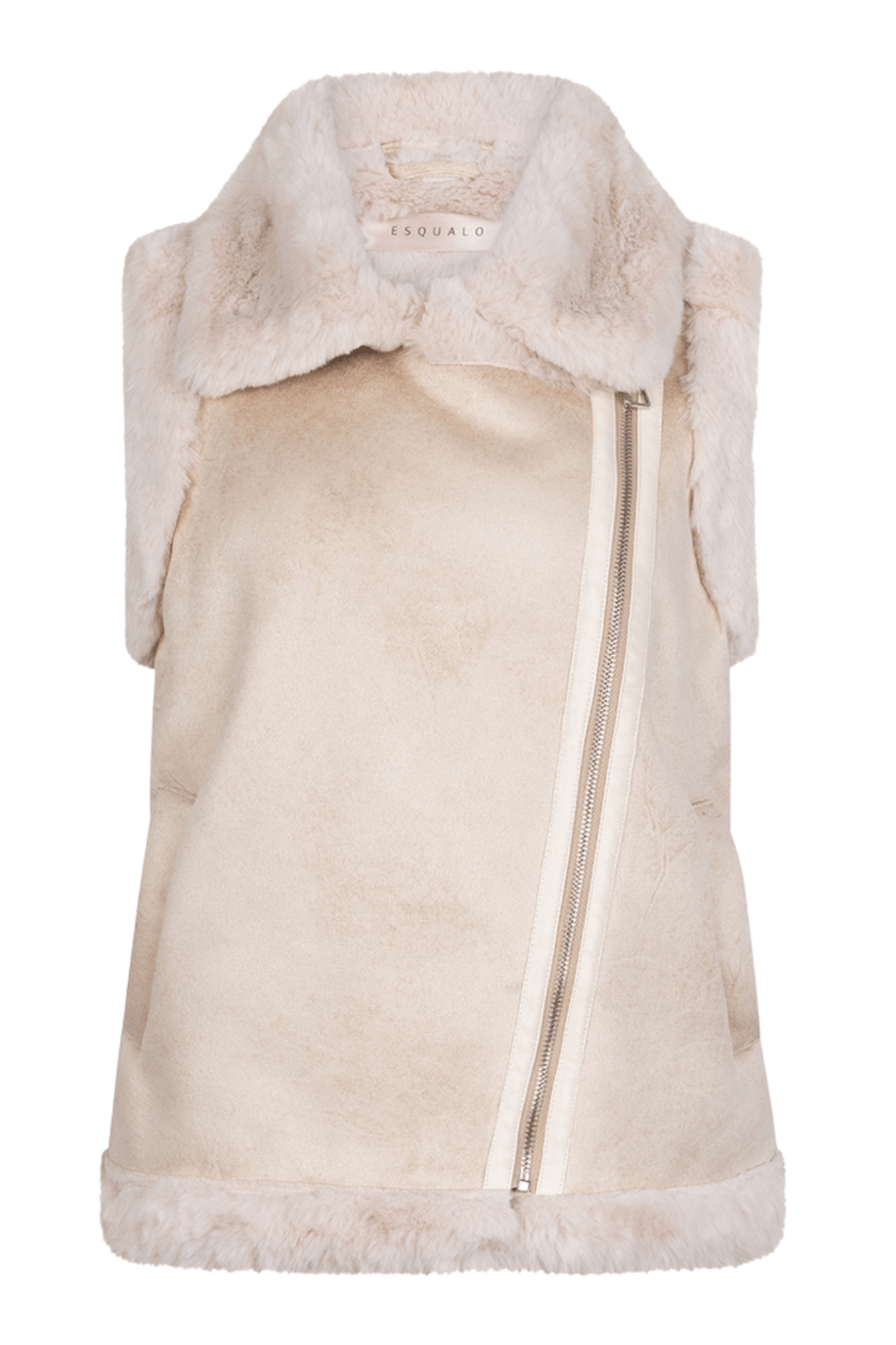 EsQualo 37502 Beige Gillet Fur - Dotique - EsQualo