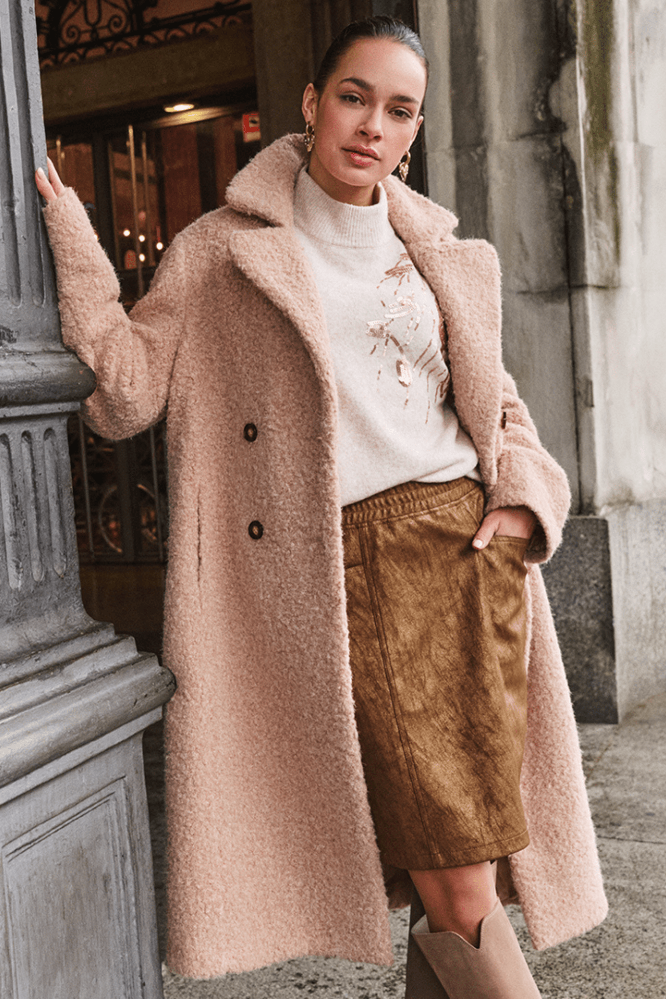 EsQualo 37516 Sand Coat Boucle - Dotique - EsQualo