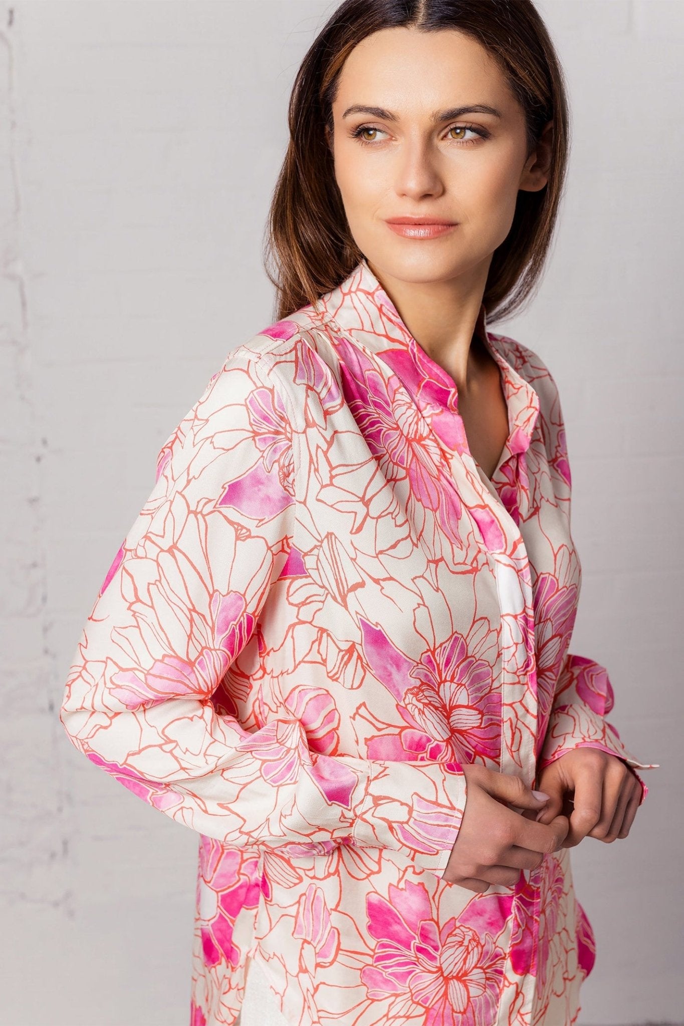 Eve in Paradise 1209 - 26090 - 3360 Suzie Pink Print Blouse - Dotique