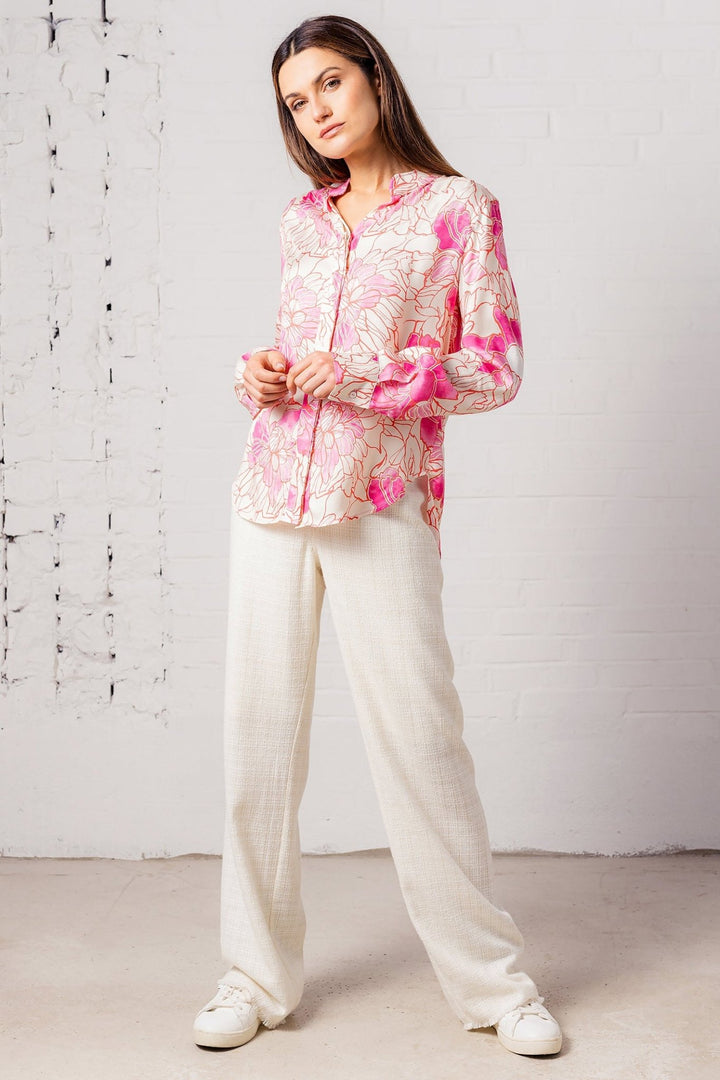 Eve in Paradise 1209 - 26090 - 3360 Suzie Pink Print Blouse - Dotique