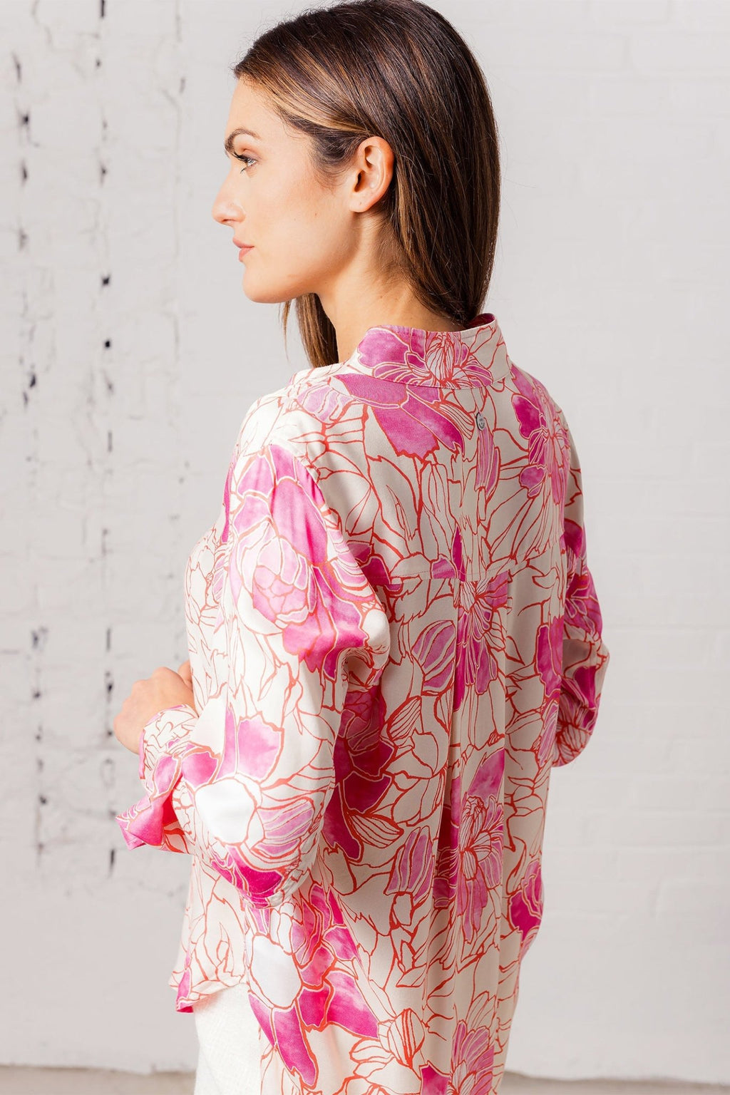 Eve in Paradise 1209 - 26090 - 3360 Suzie Pink Print Blouse - Dotique