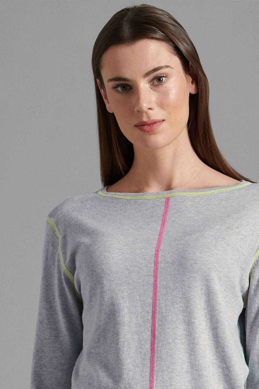 Eve in Paradise Flora 1070-24200-8002 Grey Wide Neck Jumper - Dotique