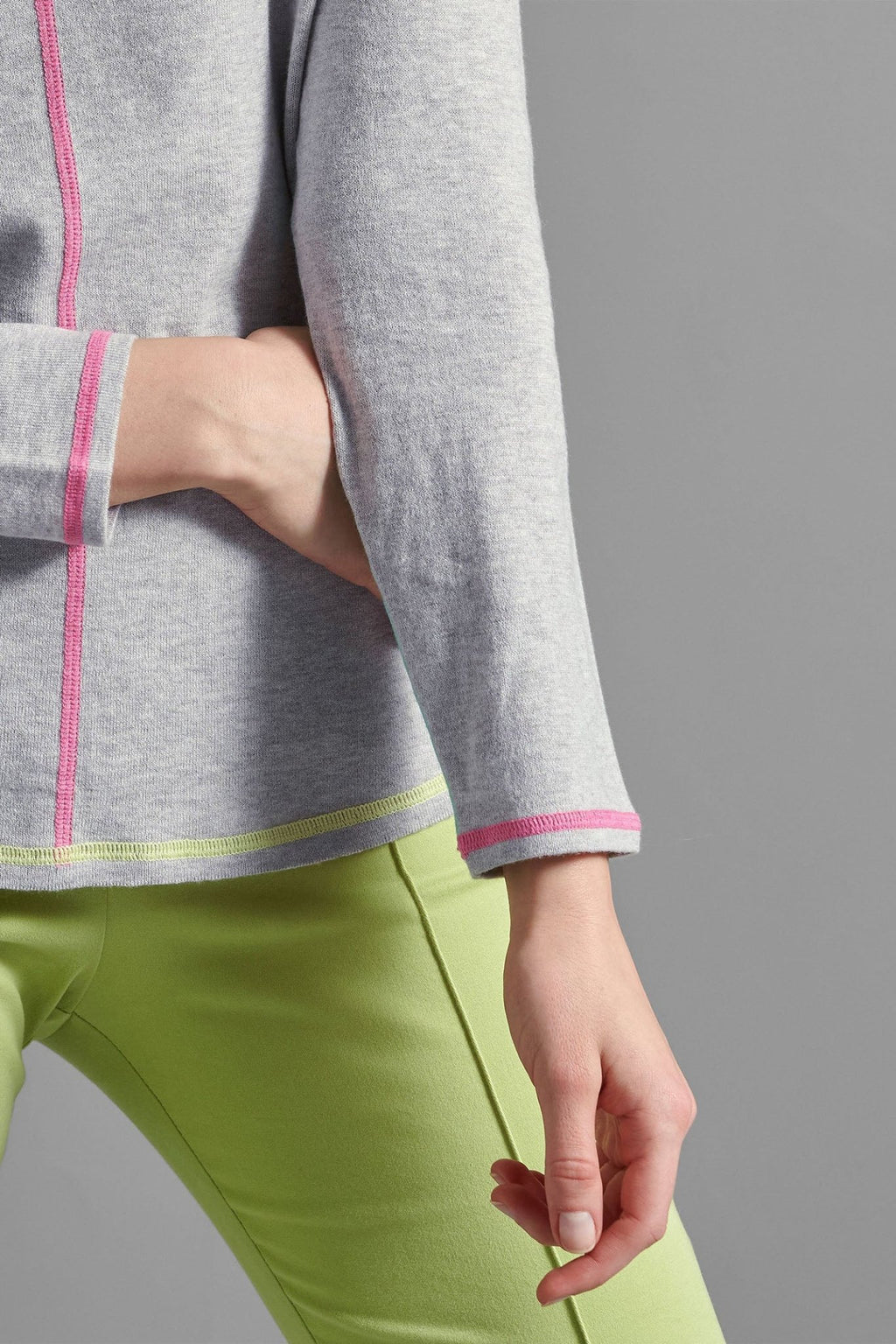 Eve in Paradise Flora 1070-24200-8002 Grey Wide Neck Jumper - Dotique