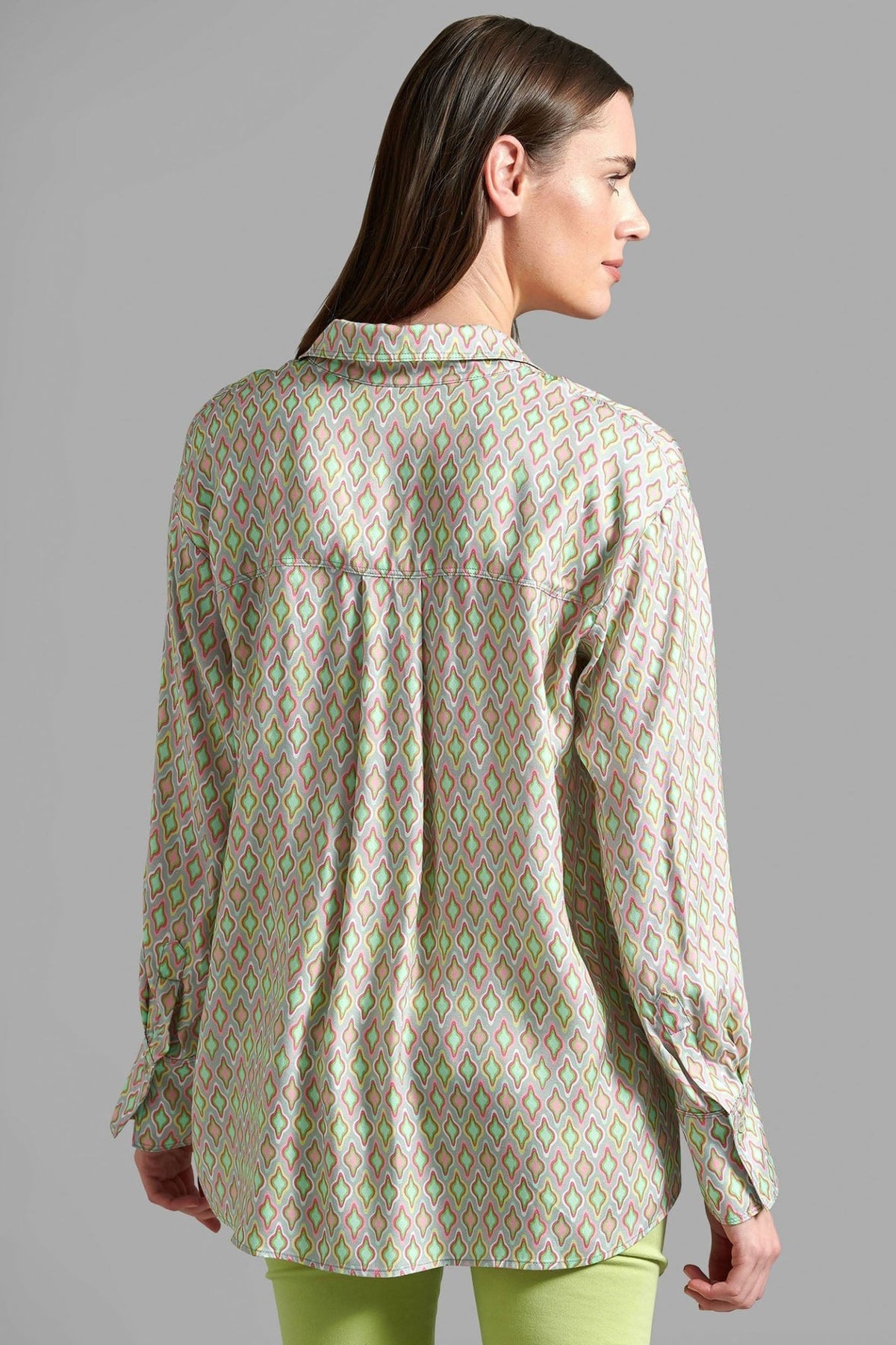 Eve in Paradise Heidi 1076-24263-5812 Green Print Blouse - Dotique