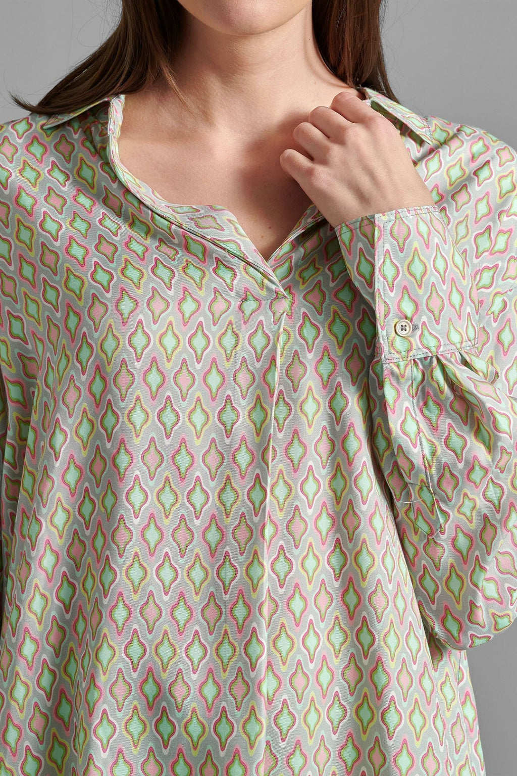 Eve in Paradise Heidi 1076-24263-5812 Green Print Blouse - Dotique