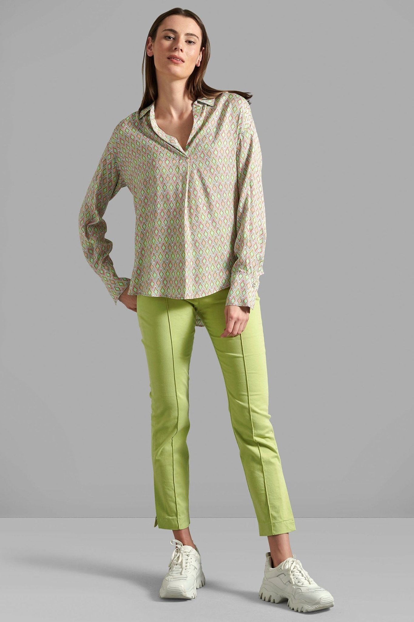 Eve in Paradise Heidi 1076-24263-5812 Green Print Blouse - Dotique