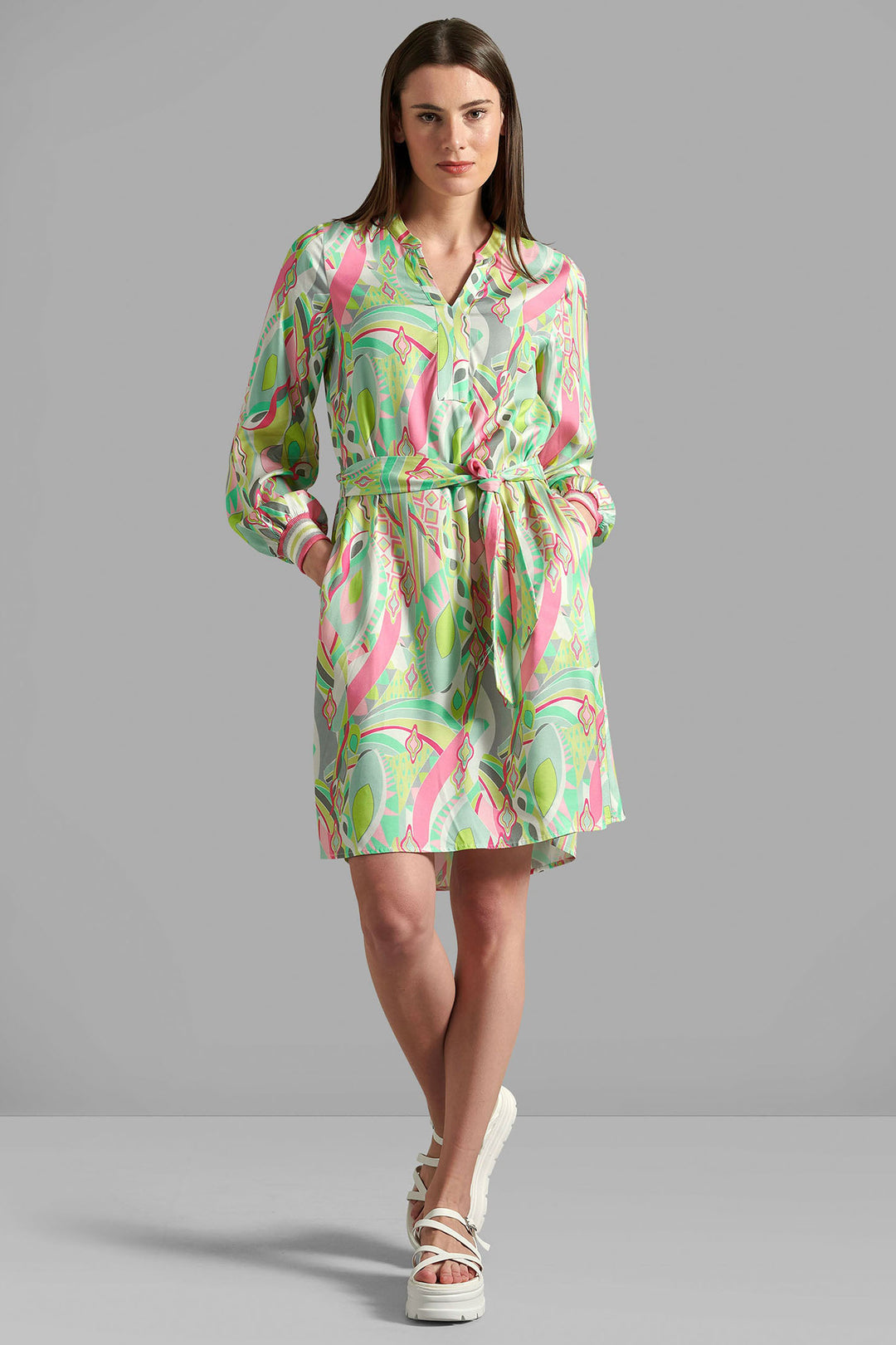 Eve in Paradise Hella 1076-24260-2581 Green Print Dress - Dotique