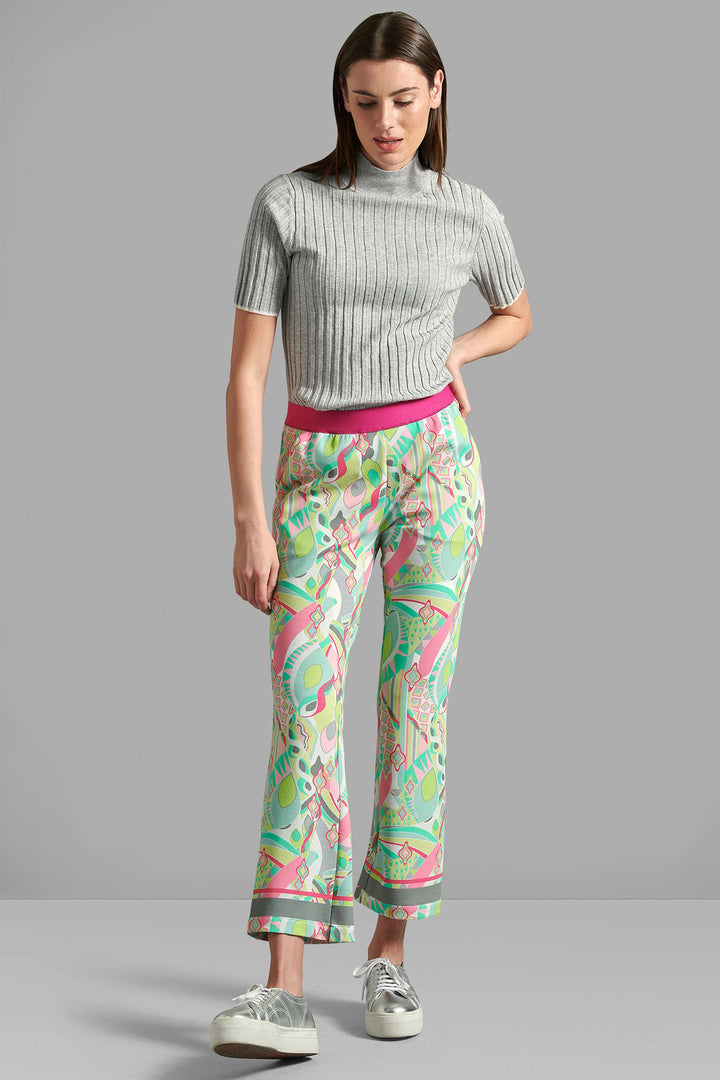 Eve in Paradise Lena Print Trousers Green 1079-24290-2581 - Dotique