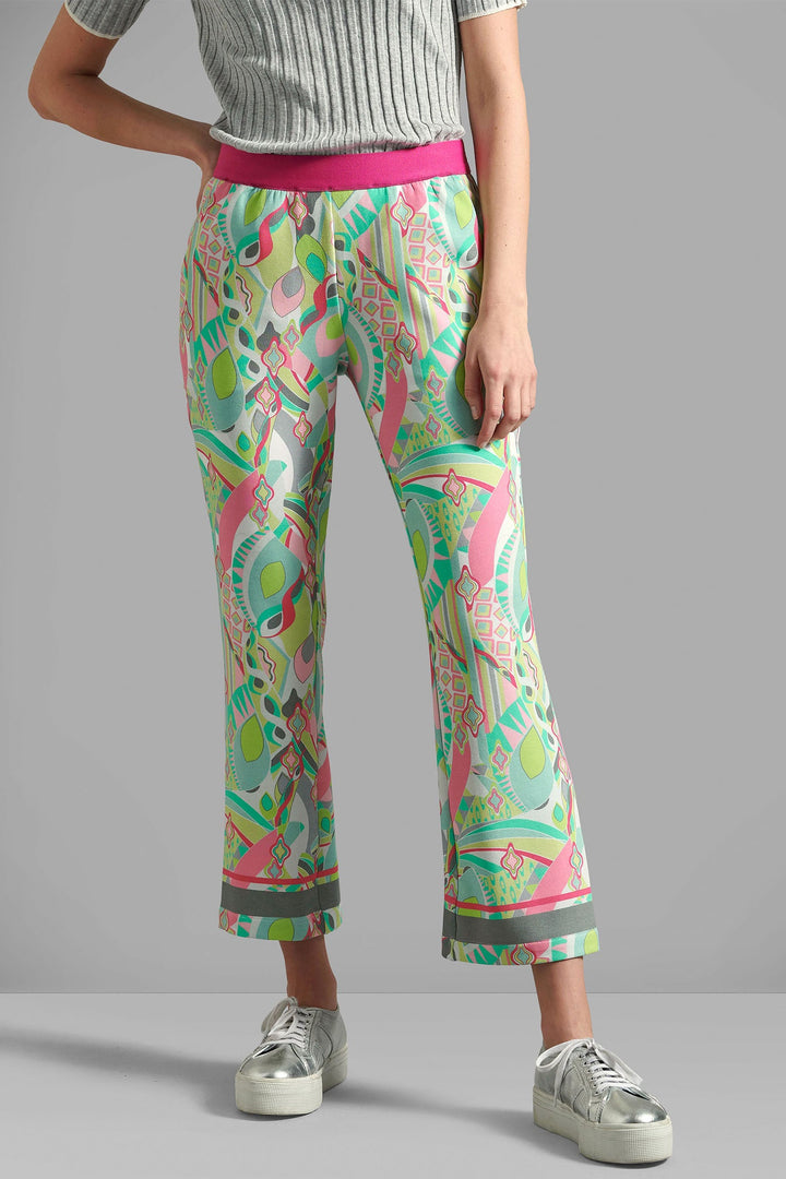 Eve in Paradise Lena Print Trousers Green 1079-24290-2581 - Dotique