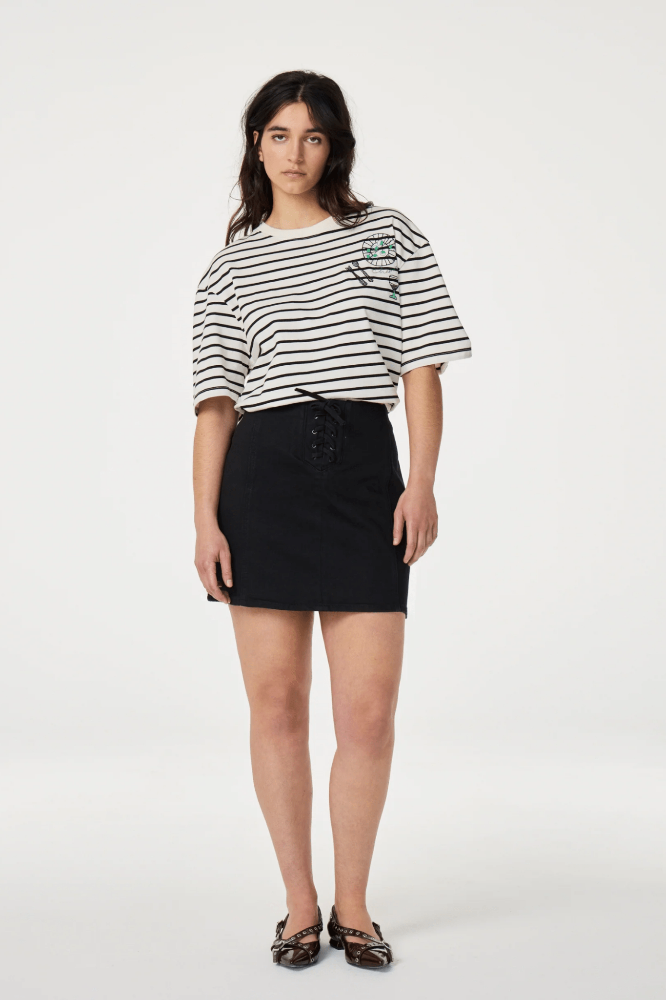 Fabienne Chapot 0212 Cosy White/Black Benja T-Shirt - Dotique - Fabienne Chapot