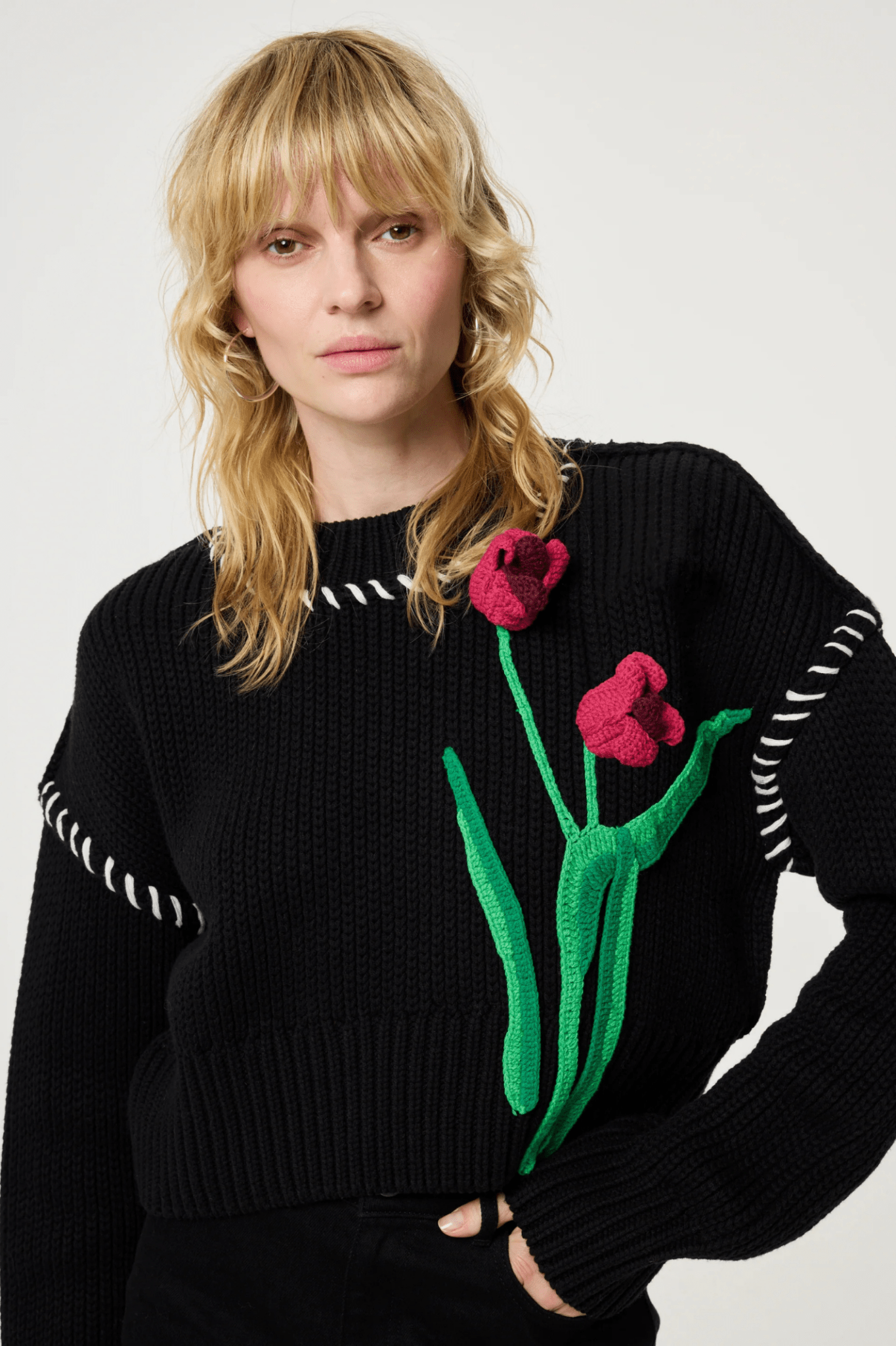 Fabienne Chapot 9001 Black Tulip Pullover - Dotique - Fabienne Chapot