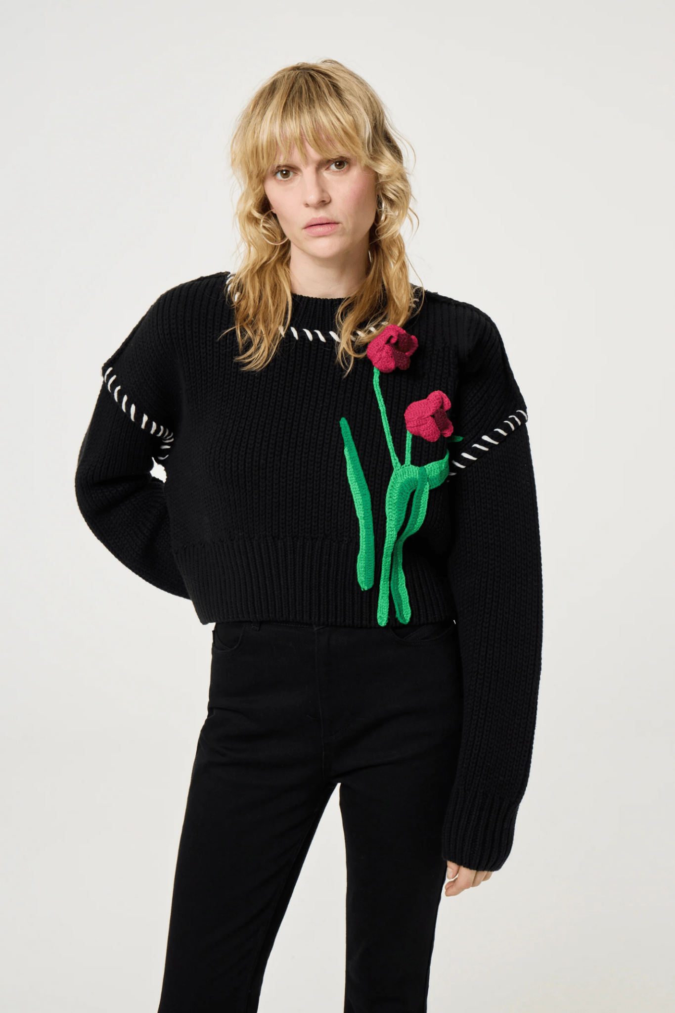 Fabienne Chapot 9001 Black Tulip Pullover - Dotique - Fabienne Chapot