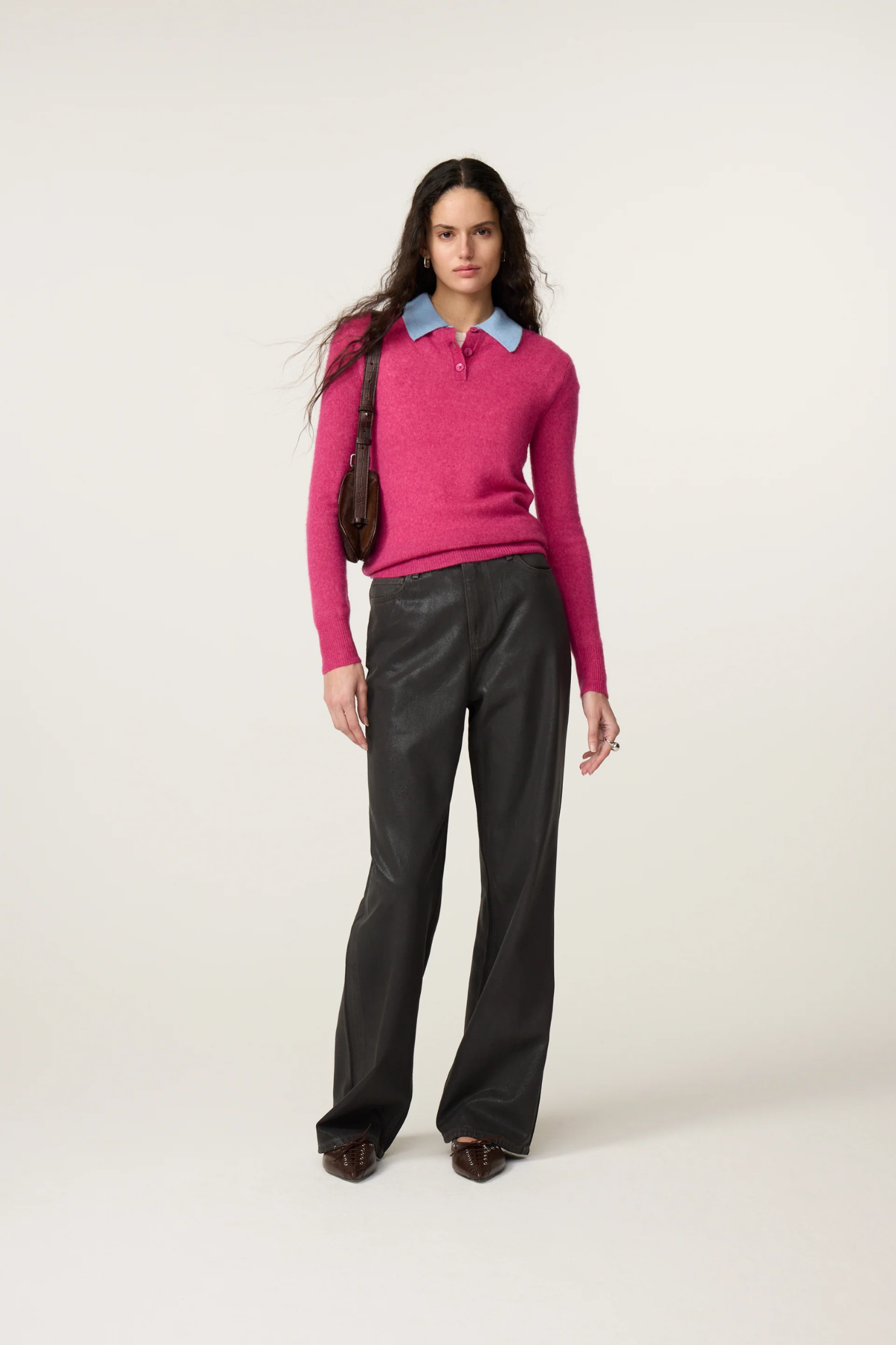 Woman wearing Fabienne Chapot Barbara Pullover Fab Fucshia by Fabienne Chapot, shop Fabienne Chapot at Dotique.