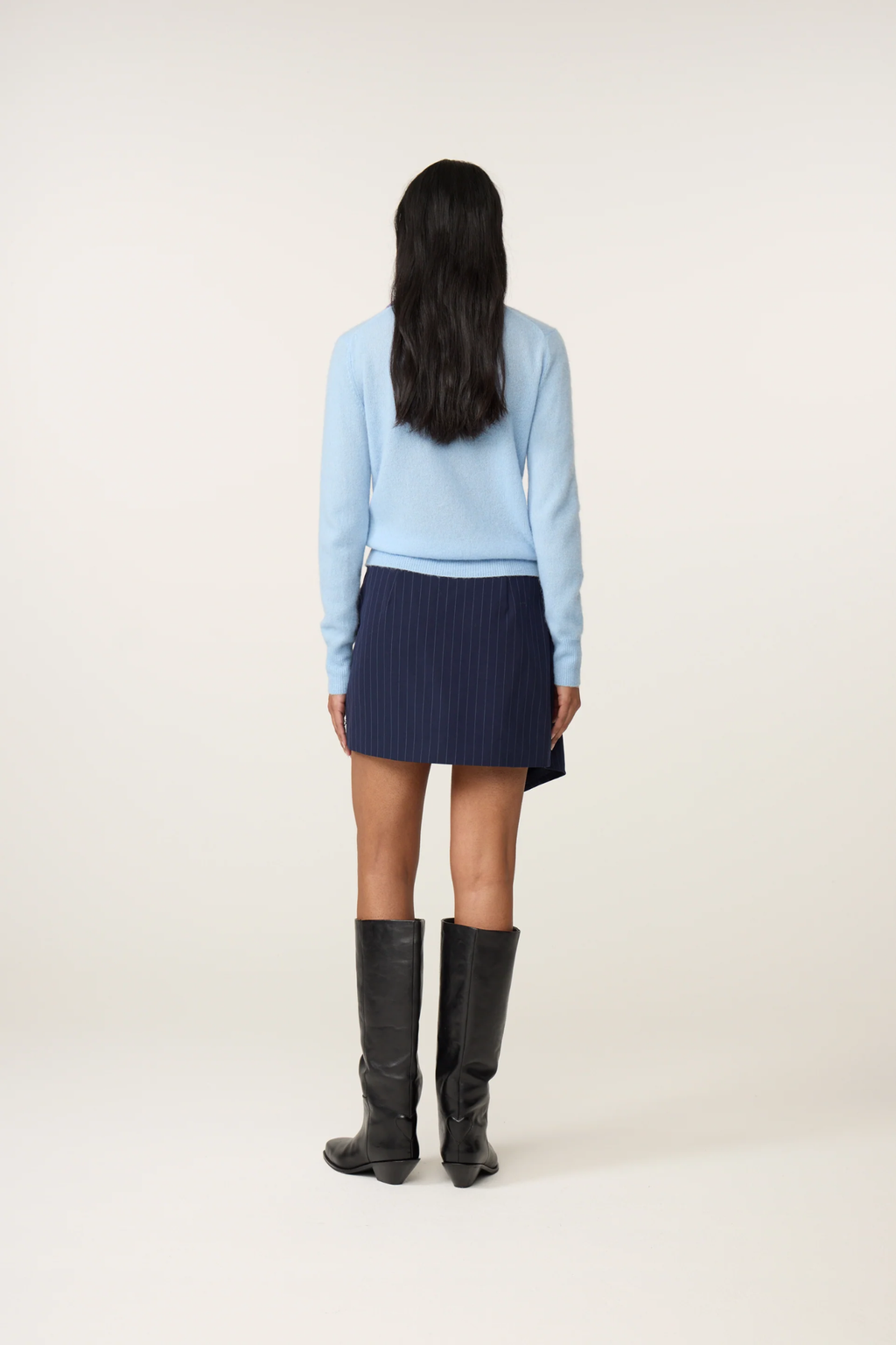 Fabienne Chapot Barbara Pullover in Icey Blue with purple collar – Dotique