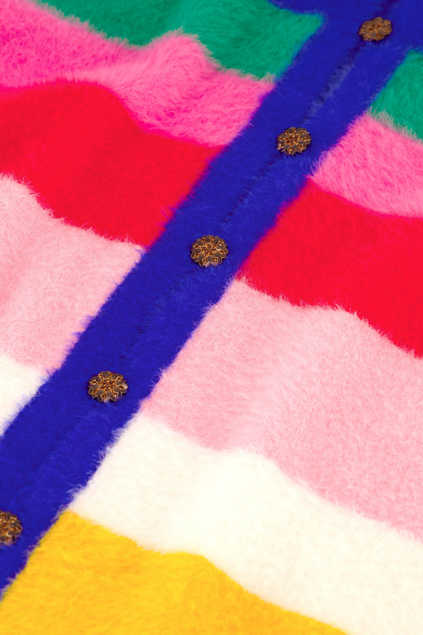 Fabienne Chapot Henry Cardigan in multi stripe — a colourful knit with button front and round neck. Add playful, everyday style at Dotique.