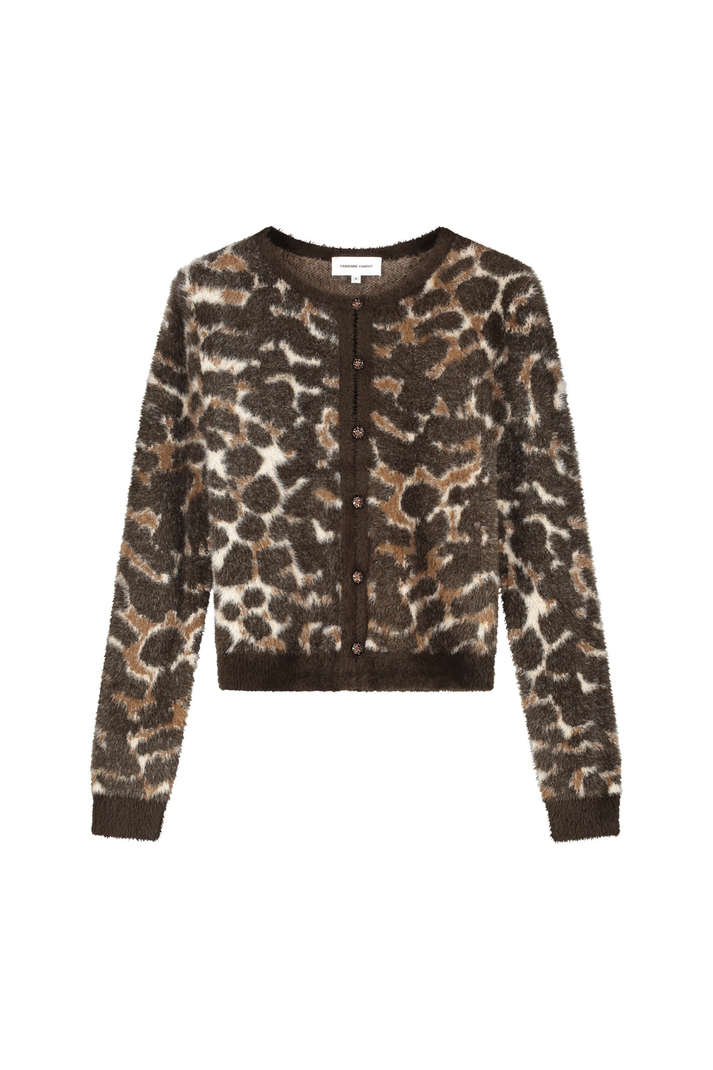 Fabienne Chapot Henry Leopard Cardigan Toffee/Camel Club