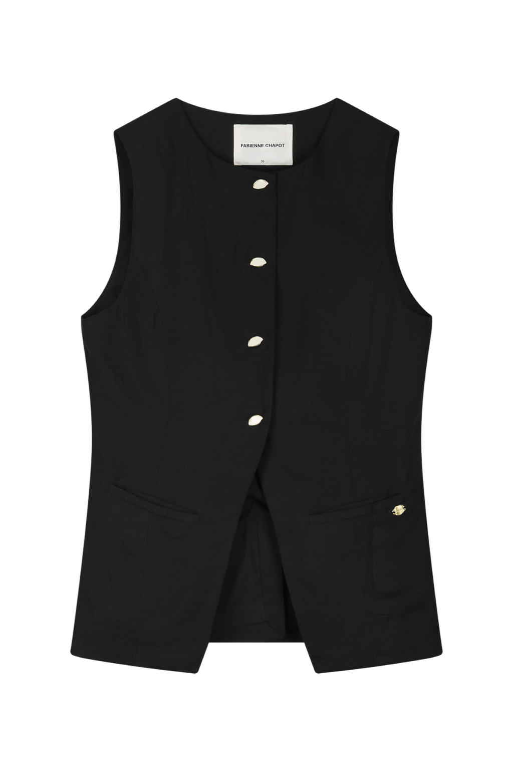Fabienne Chapot Mercy Top Black sleeveless vest by Fabienne Chapot, shop Fabienne Chapot at Dotique online.